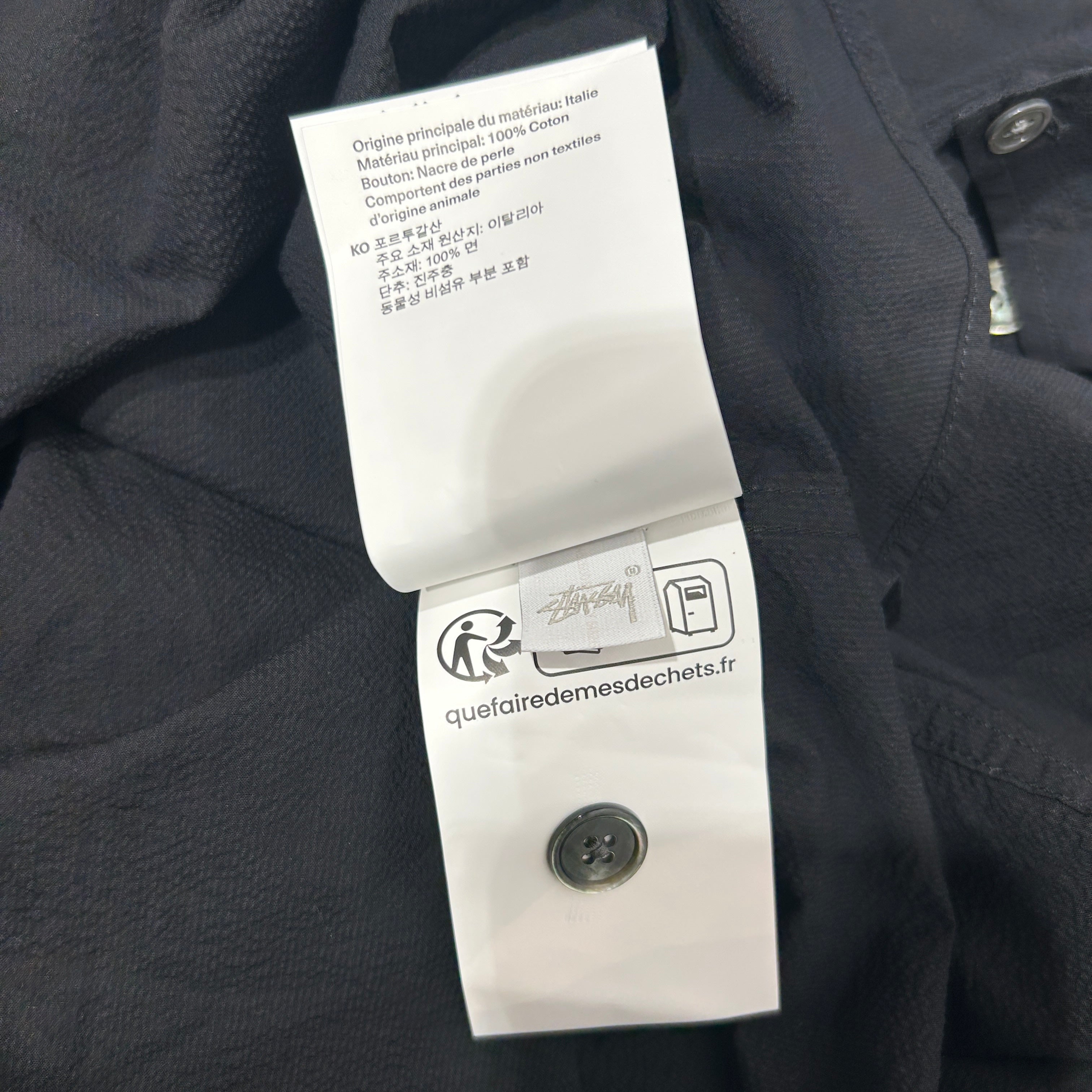 OUR LEGACY/STUSSY/SS Shirt/S/Cotton/BLK/SS Button Up view 4