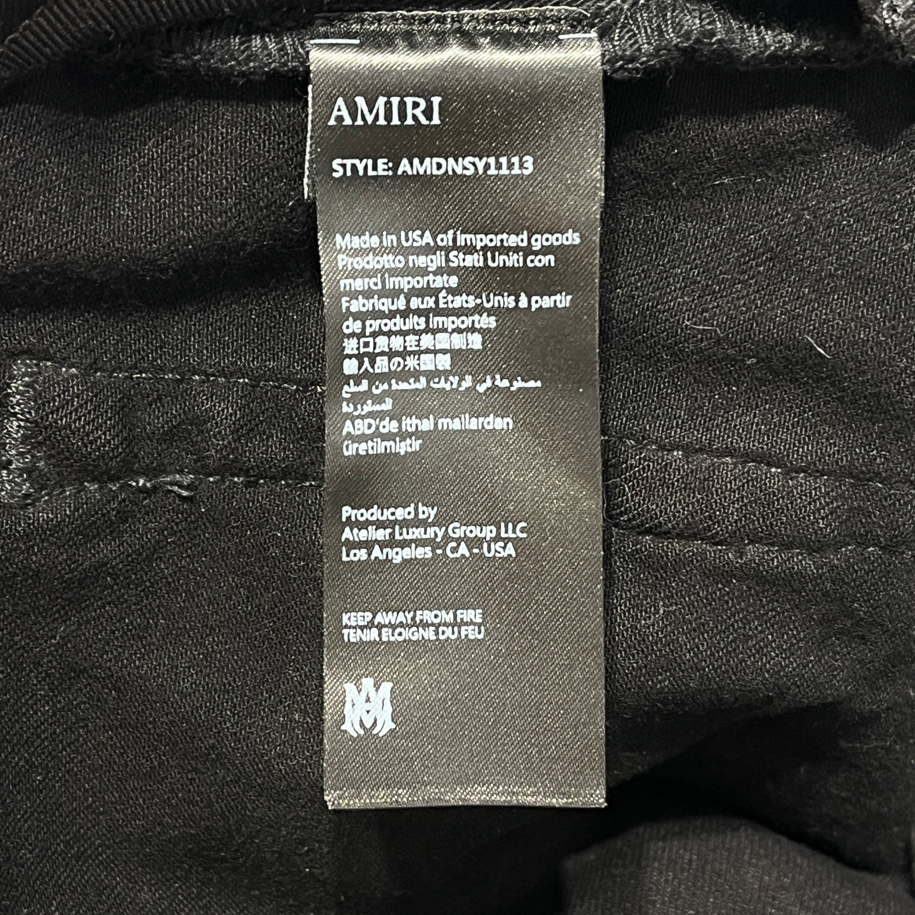 AMIRI/Straight Pants/38/Cotton/BLK/Animal Pattern/Waxed MX1 Jeans view 5