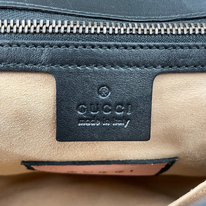 GUCCI/Hand Bag/All Over Print/Leather/BLK/MARMONT DRAWING LOGO
