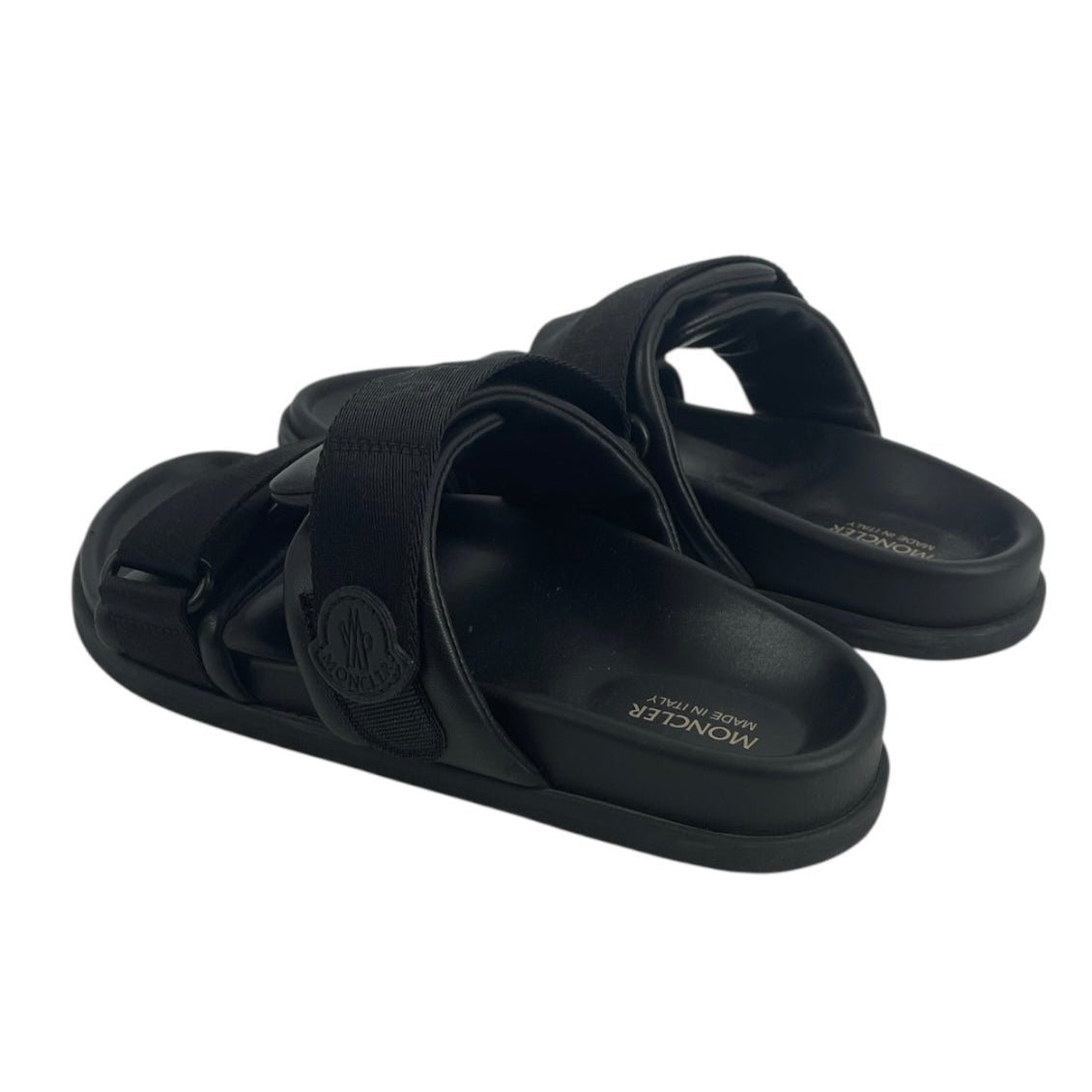 MONCLER/Sandals/EU 38/Leather/BLK/mon summer view 2