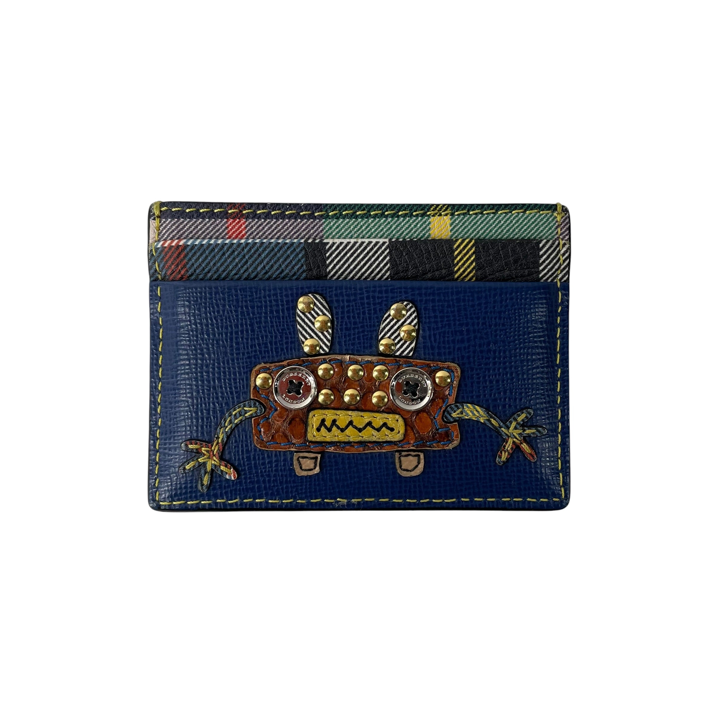BURBERRY LONDON/Wallet/All Over Print/Leather/BLU/M's/  CREATURE APPLIQUE view 1