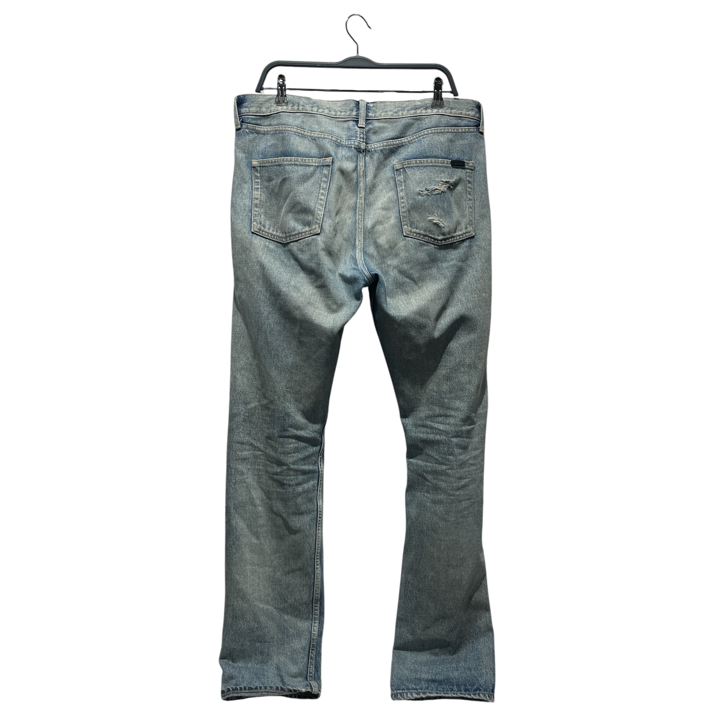 SAINT LAURENT/Pants/33/Cotton/BLU/distressed view 2