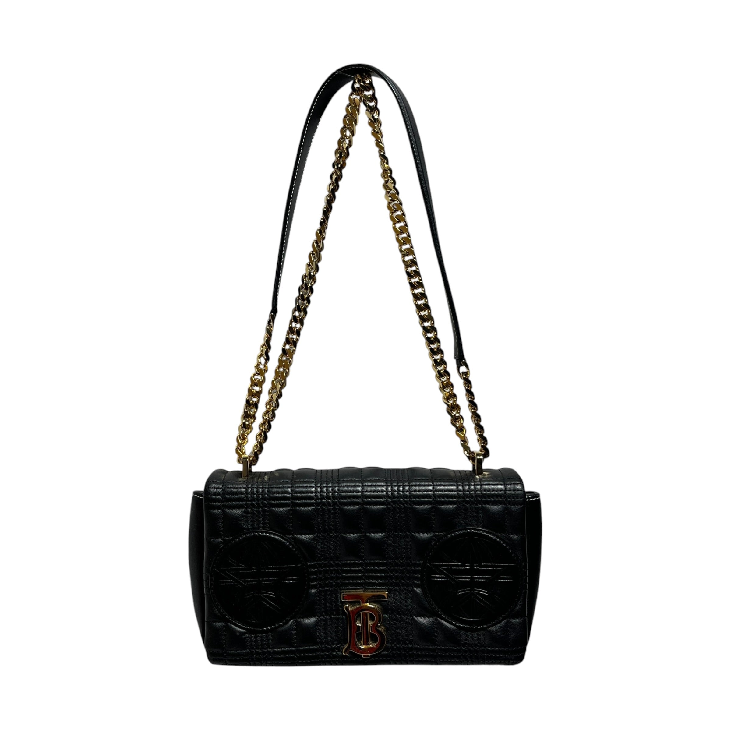 BURBERRY/Hand Bag/Leather/BLK/TB LOLA view 1