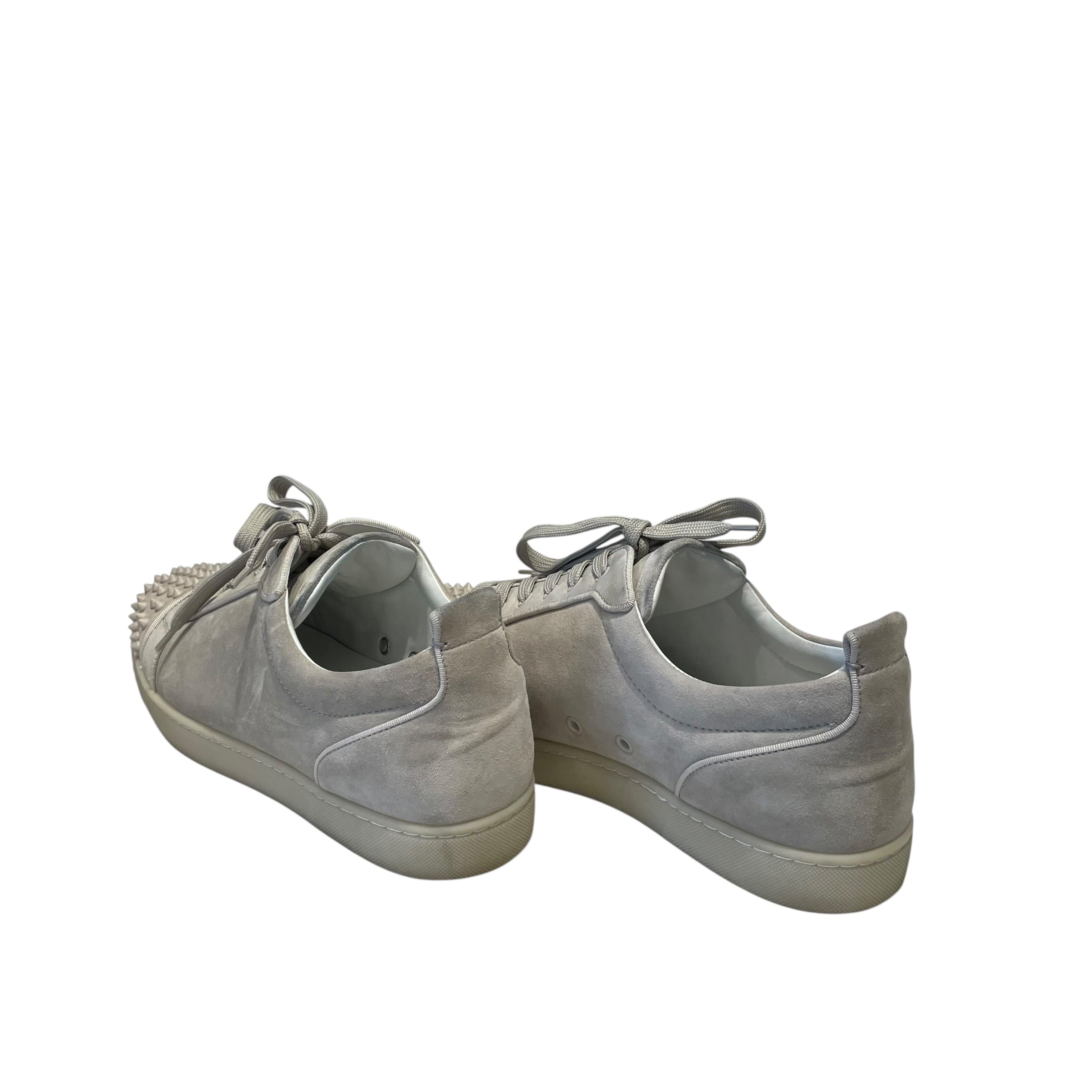 Christian Louboutin/Low-Sneakers/EU 44.5/Suede/GRY/spikes orlato view 2