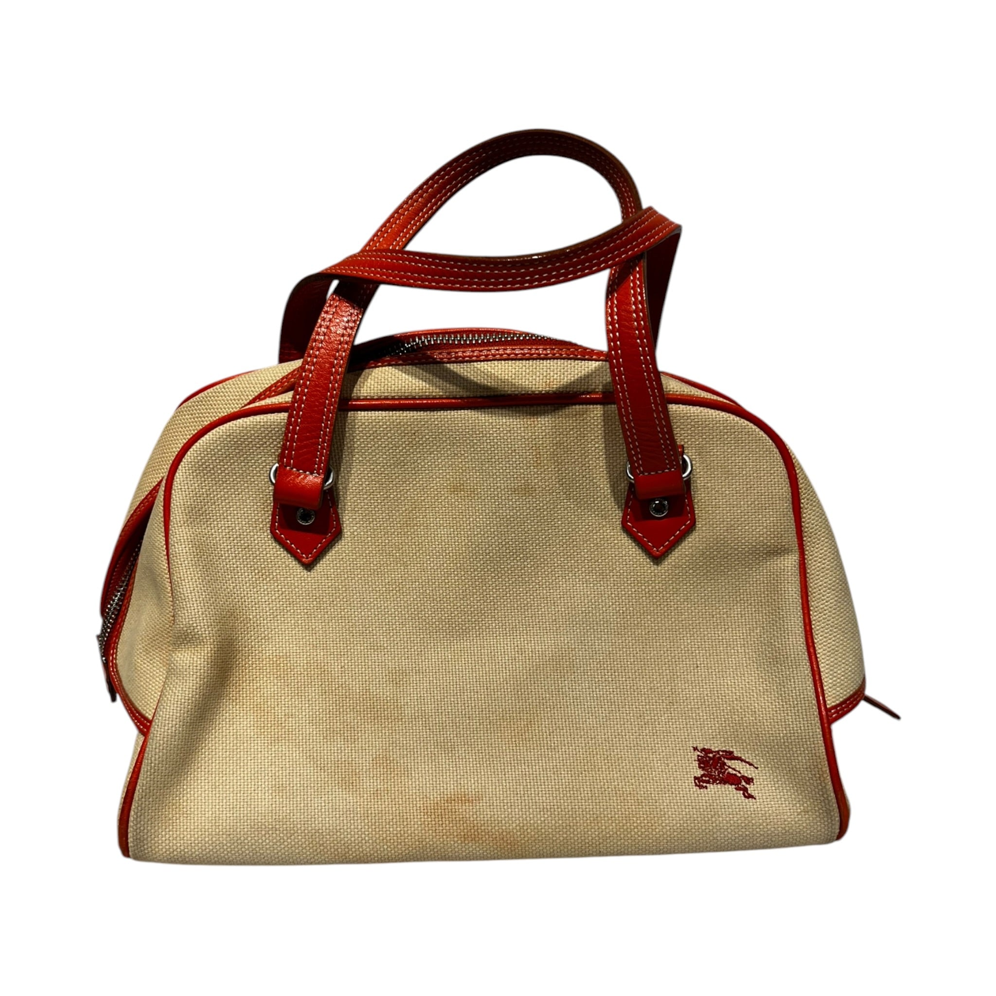 BURBERRY BLUE LABEL/Hand Bag/Cotton/BEG/ view 1