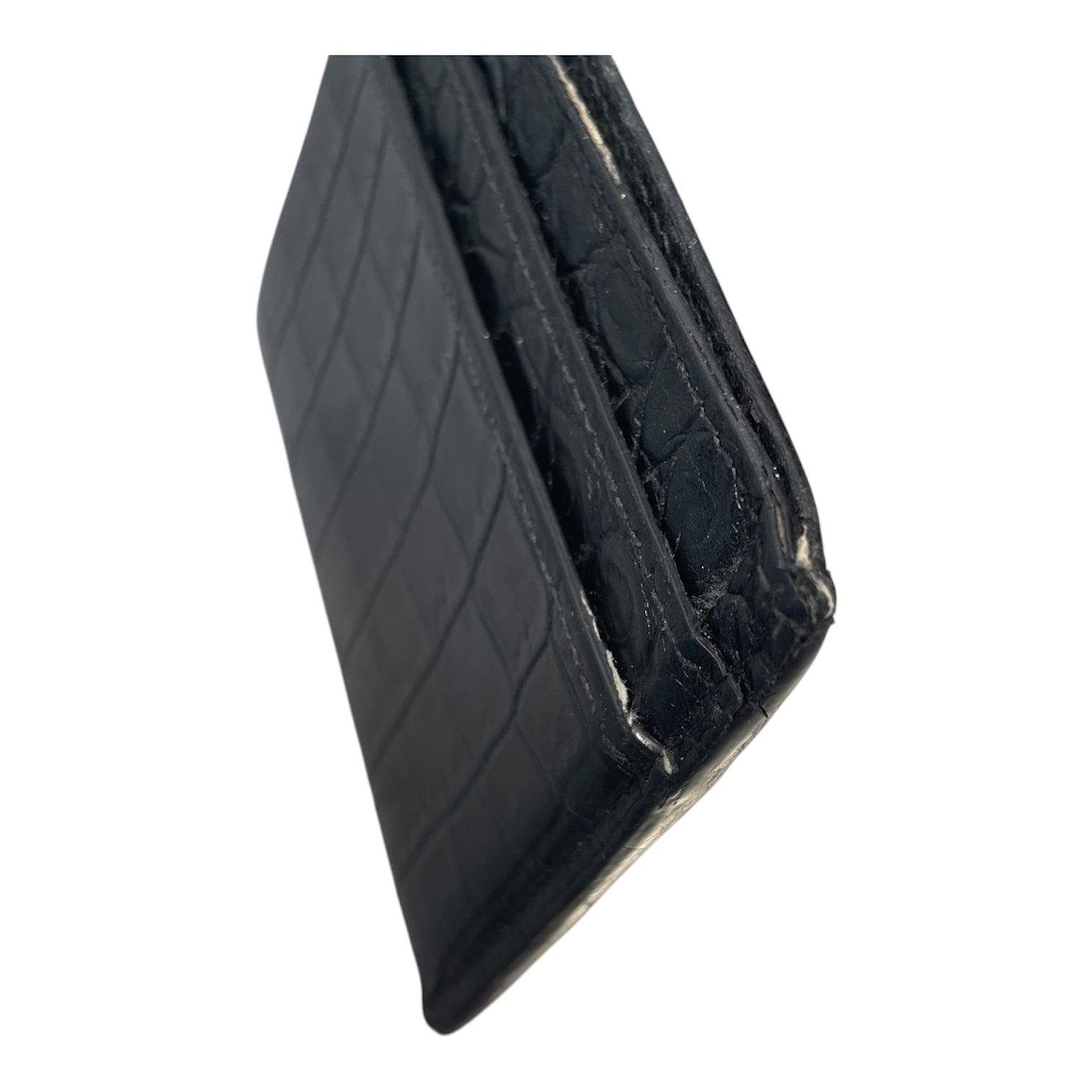 SAINT LAURENT/Wallet/Animal Pattern/Leather/BLK/M's/CROC CARD HOLDER view 6