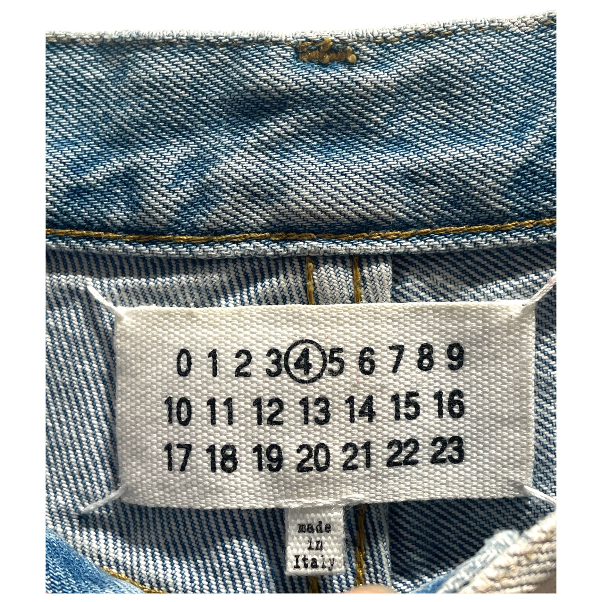 Maison Margiela/Straight Pants/38/Denim/WHT/Painted Denim Jeans view 3