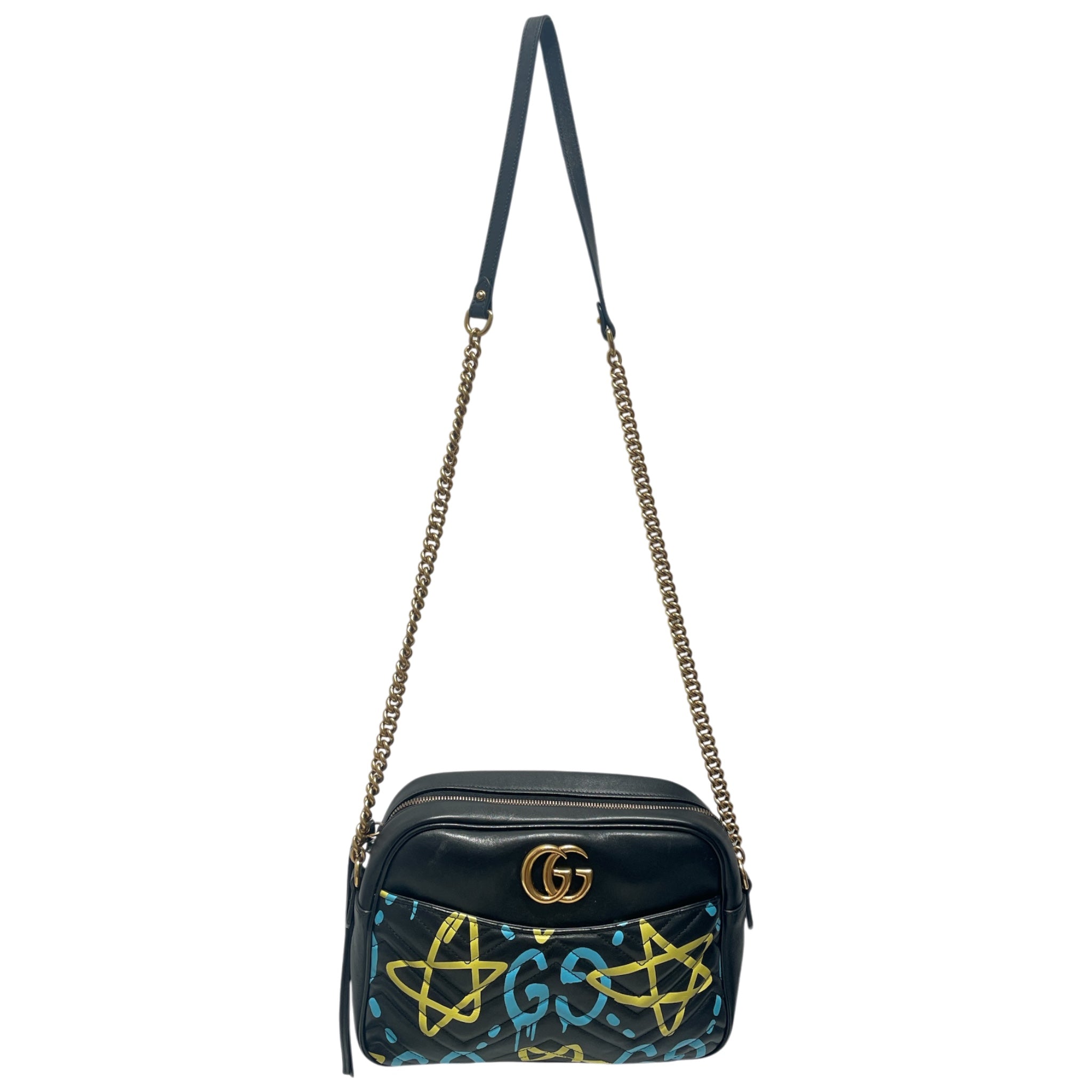 GUCCI/Cross Body Bag/All Over Print/BLK/GG MARMOT GRAFFITI CROSSBODY view 1
