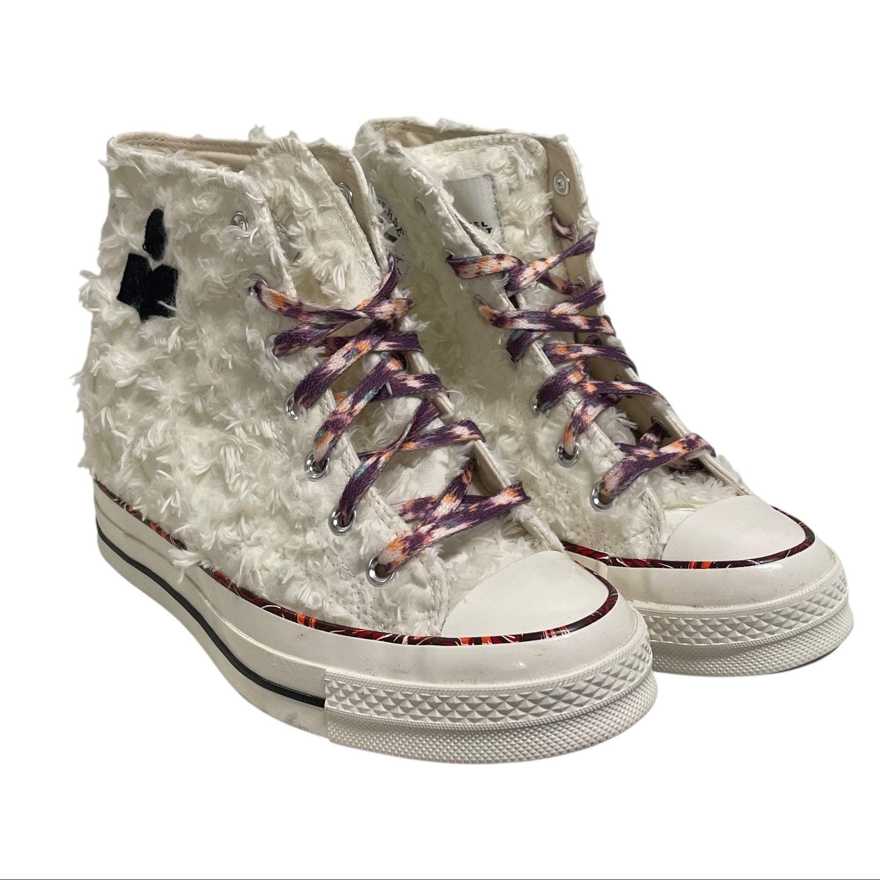 CONVERSE/ISABEL MARANT/Hi-Sneakers/US 10.5/Cotton/WHT/WEDGE BLK PATCH view 1