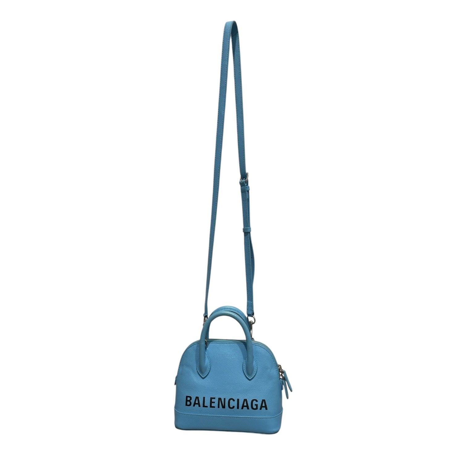 BALENCIAGA/Cross Body Bag/Leather/BLU/Blue Ville Top Handle XXS Bag view 1