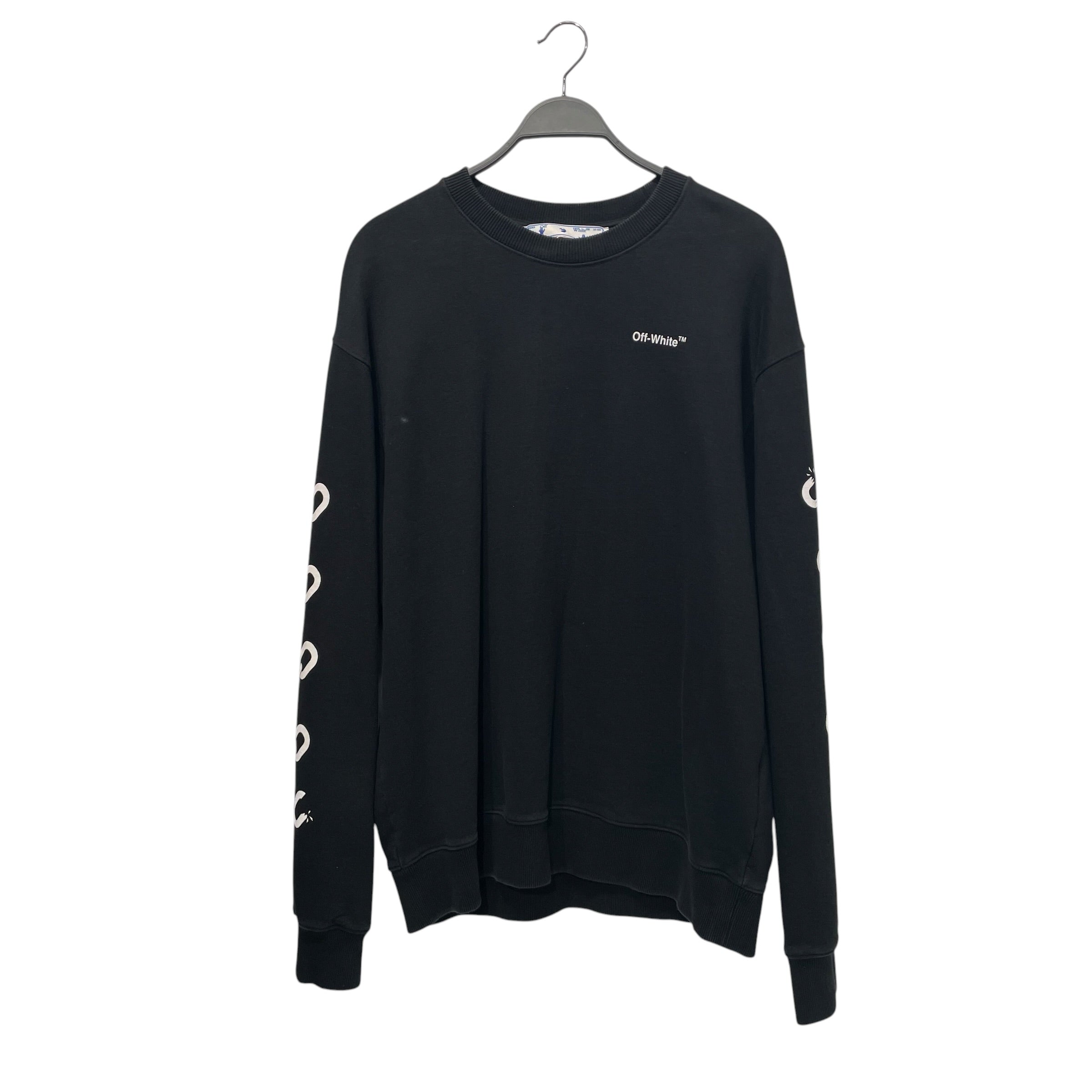 OFF-WHITE/Sweatshirt/XXL/Graphic/Cotton/BLK/Pullover/CHAIN LINK view 1
