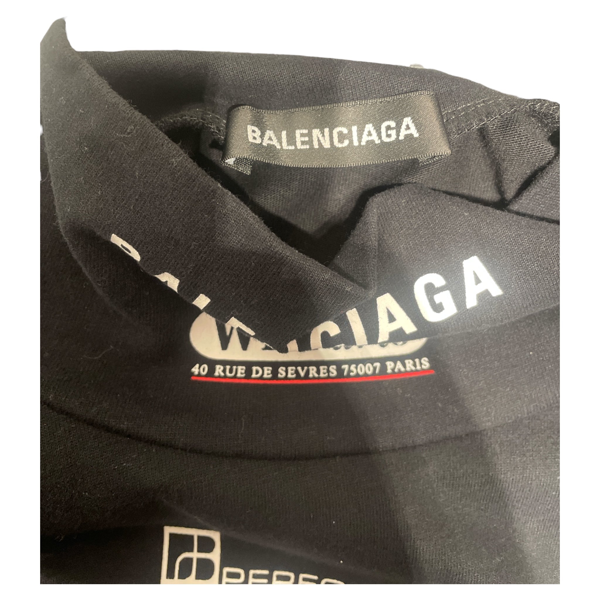 BALENCIAGA/LS T-Shirt/L/Cotton/BLK/Turtle Neck/Graphic/WINTER 19 PARIS view 3
