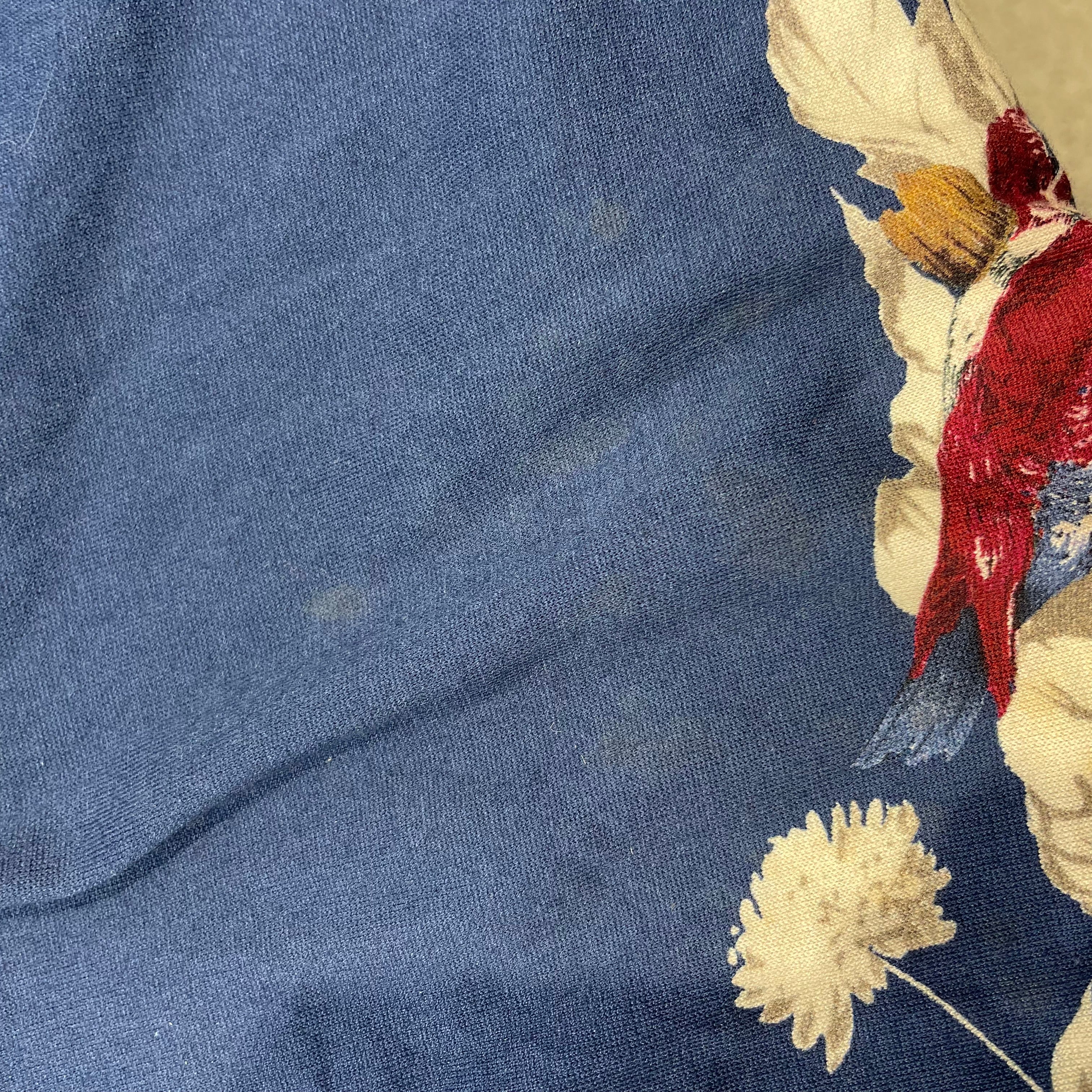 DOLCE&GABBANA/T-Shirt/50/Cotton/BLU/Floral Pattern/BIRDS V NECK view 7