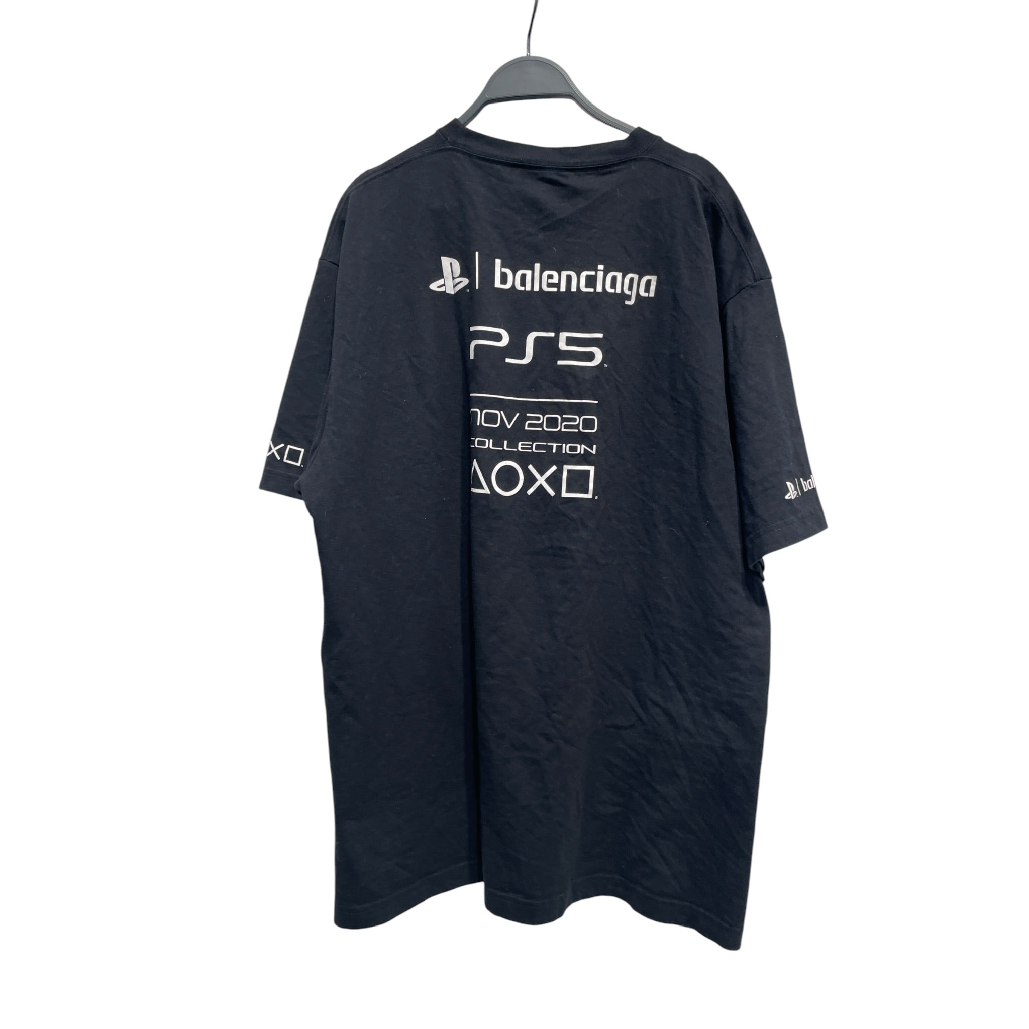 BALENCIAGA/T-Shirt/XS/Cotton/BLK/Graphic/playstation 2020 view 2