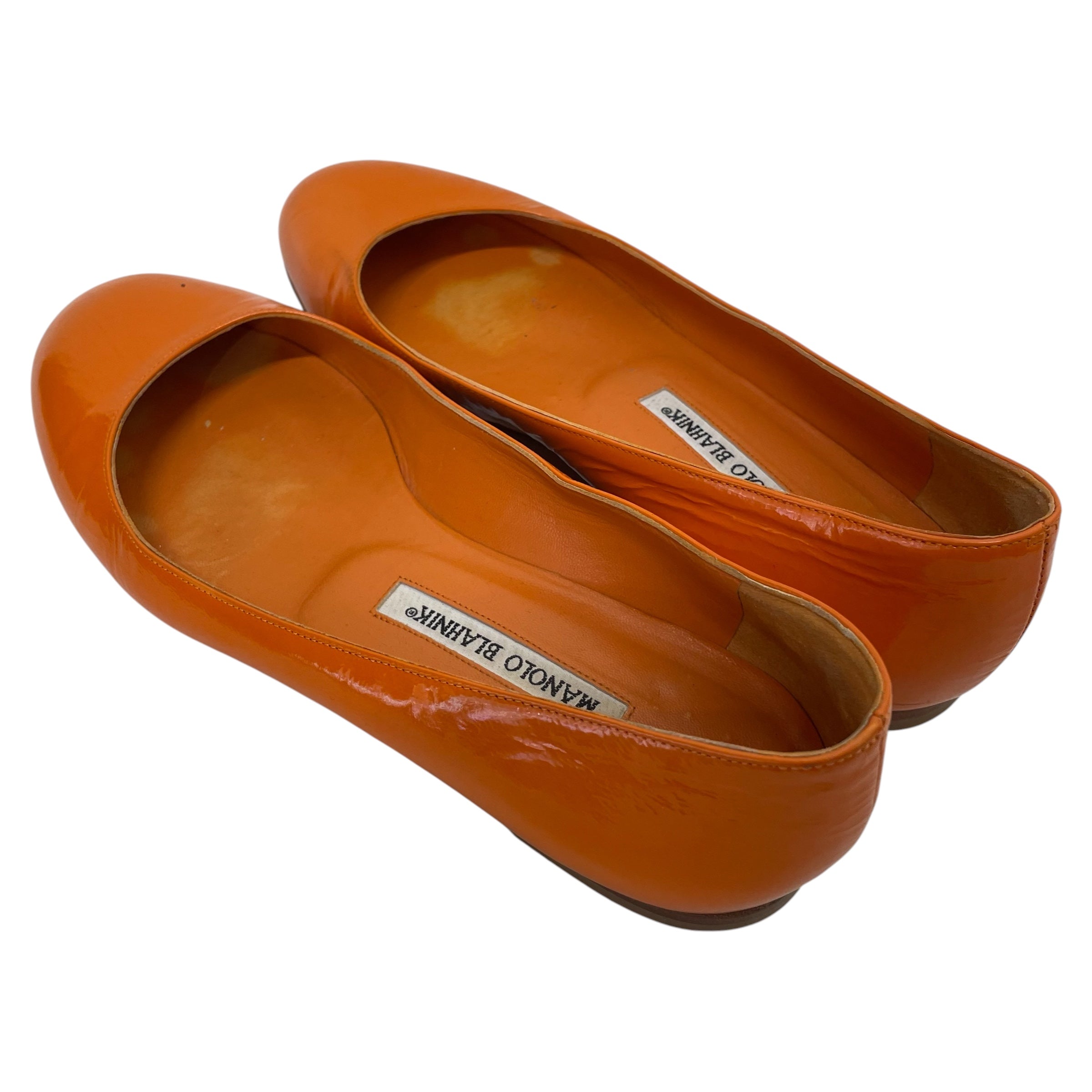 MANOLO BLAHNIK/Flat Shoes/US 7.5/ORN/ORANGE BALLET FLATS view 2