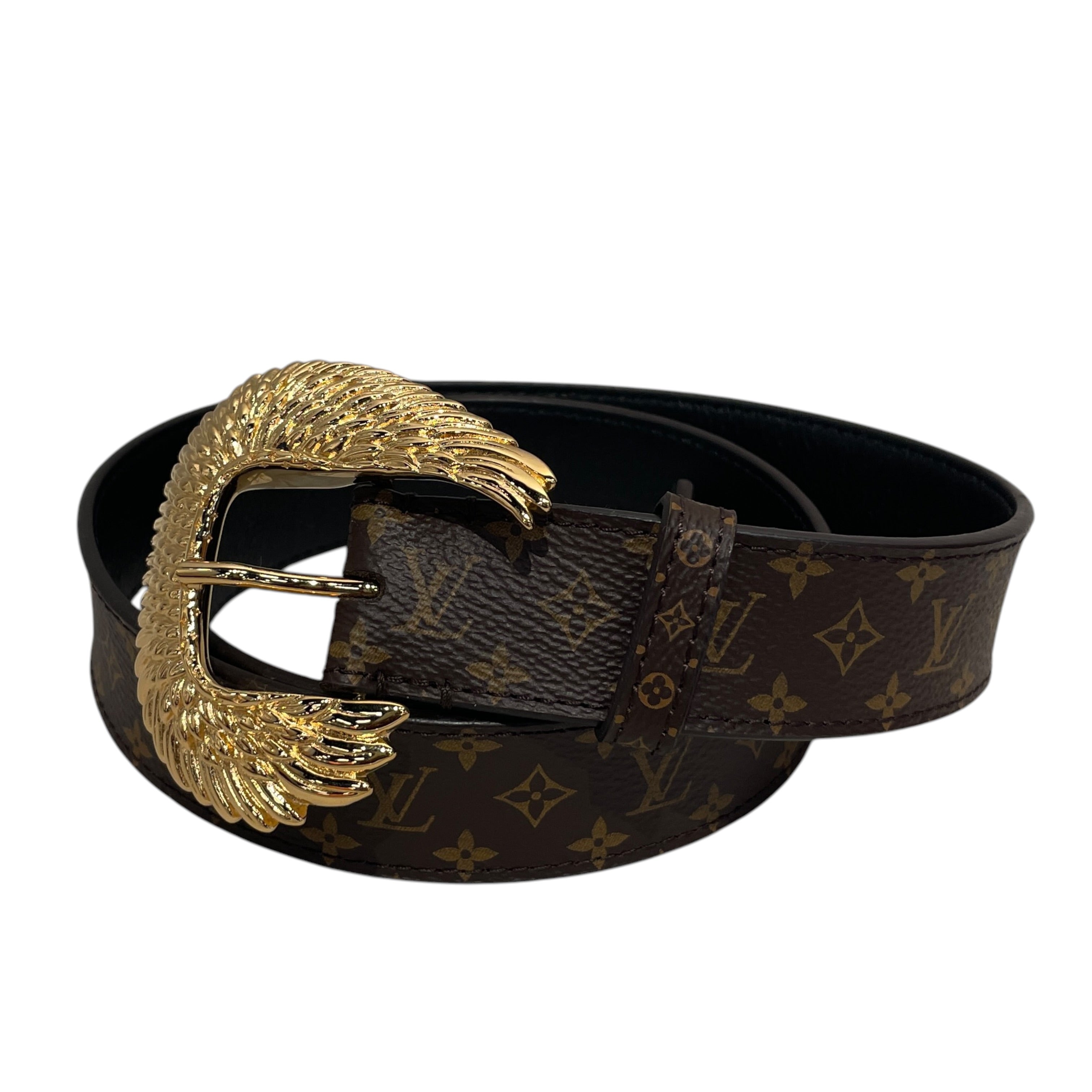 LOUIS VUITTON/Belt/Monogram/Leather/BRW/L's/ view 1