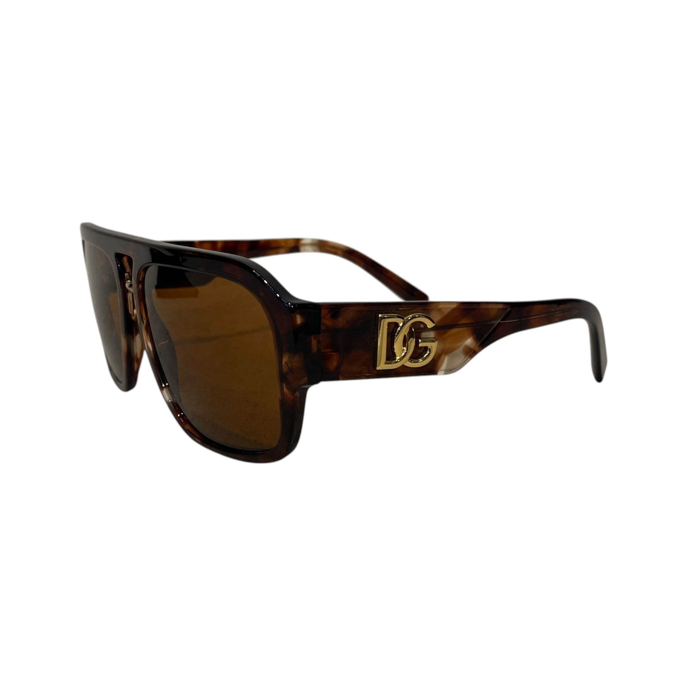 DOLCE&GABBANA/Sunglasses/Tortoiseshell Pattern/BRW/M's/GOLD LOGO AVIATOR view 2