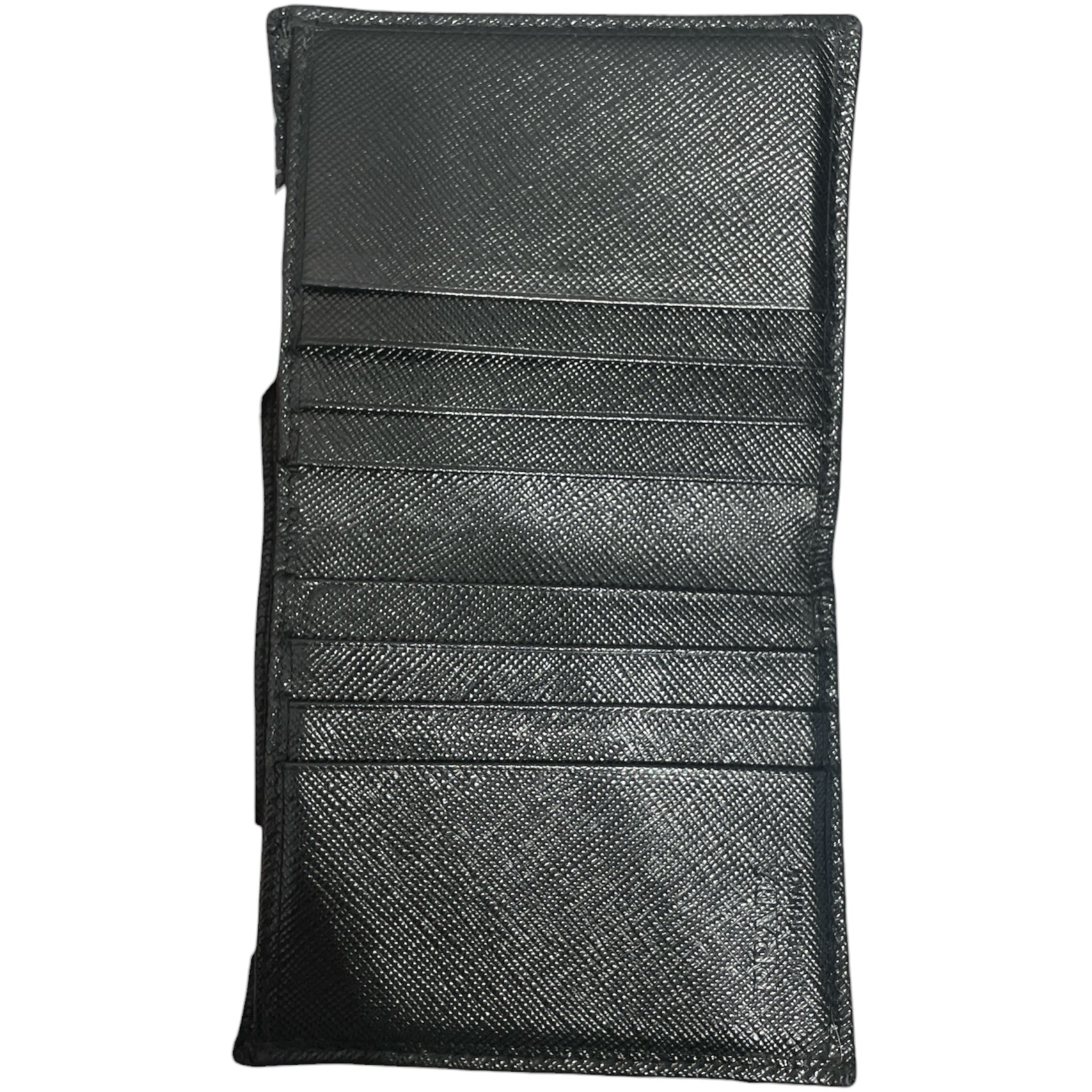 PRADA/Bifold Wallet/BLK/M's/saffiano leather view 3