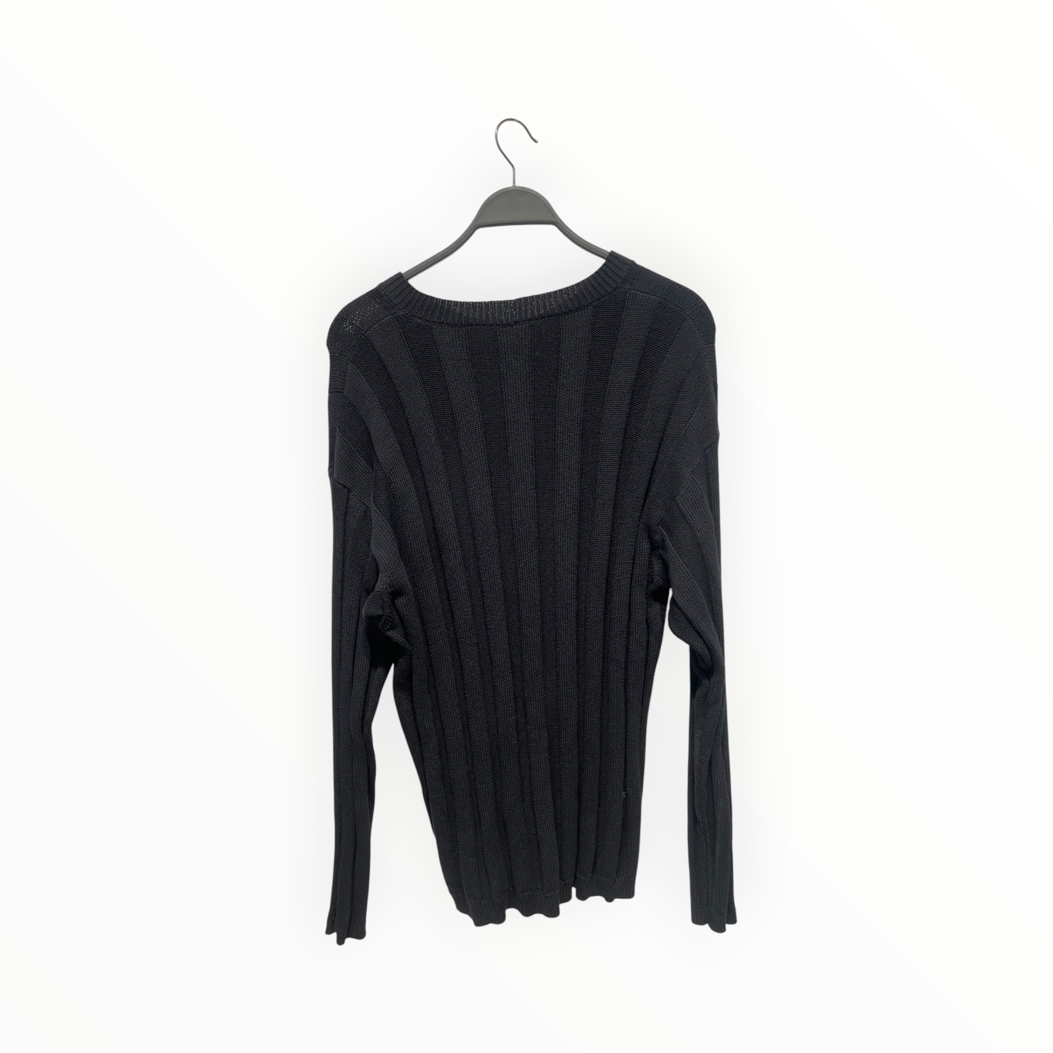 Helmut Lang/Sweater/L/Stripe/Cotton/BLK/ view 2