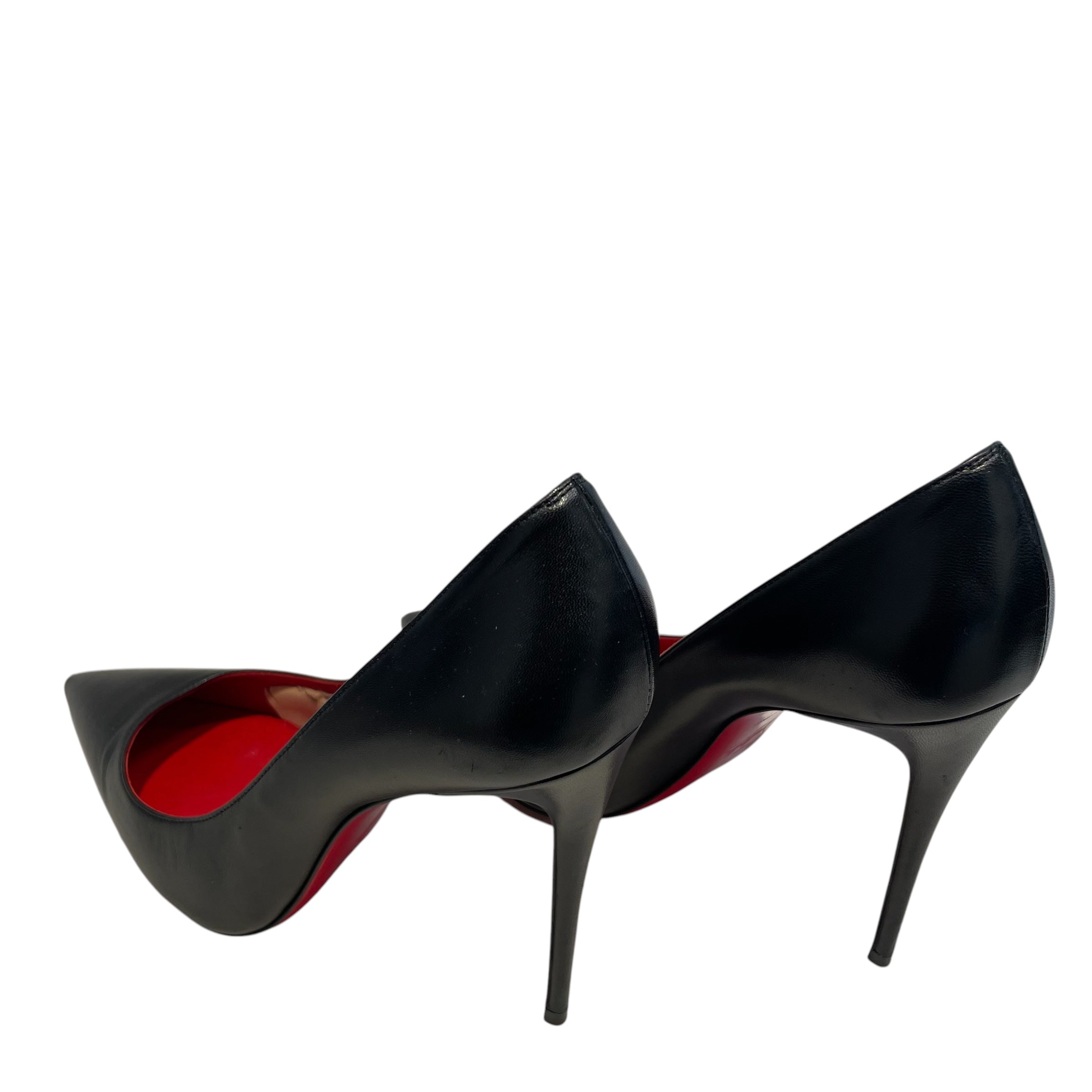 Christian Louboutin/Heels/EU 38/Leather/BLK/Open-Toe/SANDAL HEELS view 2