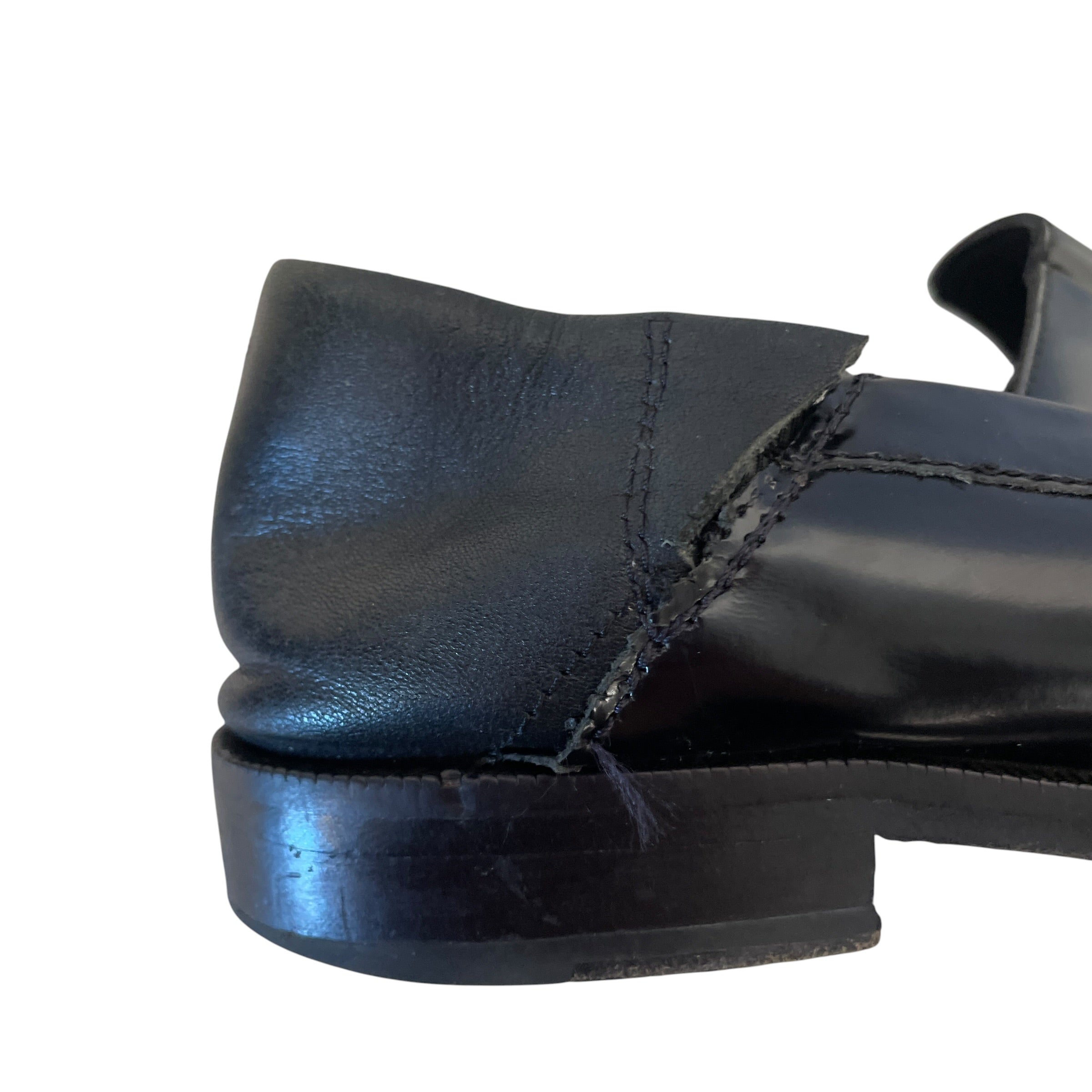 Maison Margiela/Loafers/EU 40/Leather/BLK/TABI LOAFER SLIP ON view 5