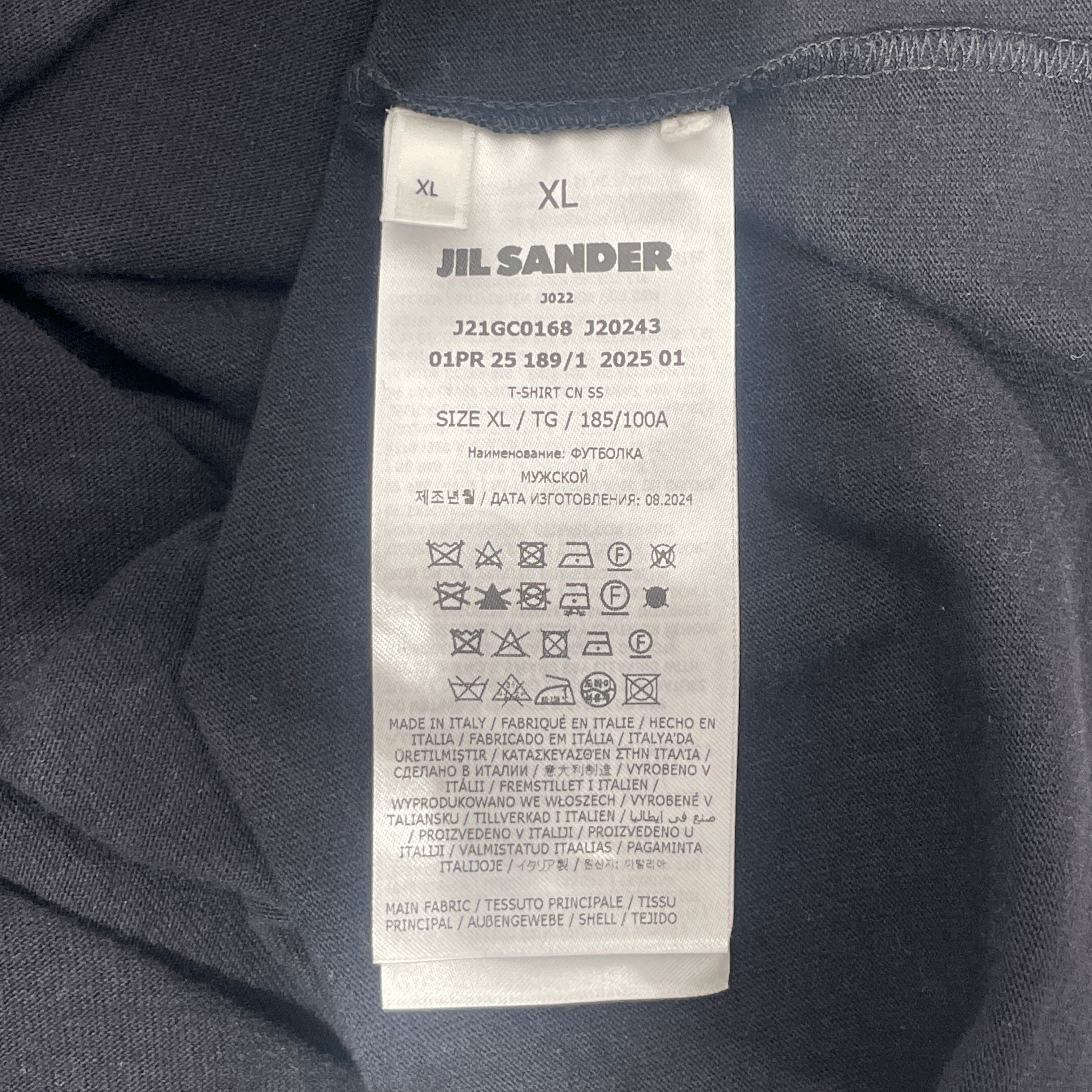 JIL SANDER/T-Shirt/XL/Cotton/BLK/JIL SANDER BLACK SHORT SLEEVE view 4