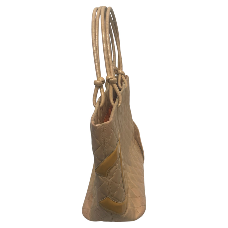 CHANEL/Hand Bag/OS/Leather/BEG/Ligne Cambon Bucket Bag