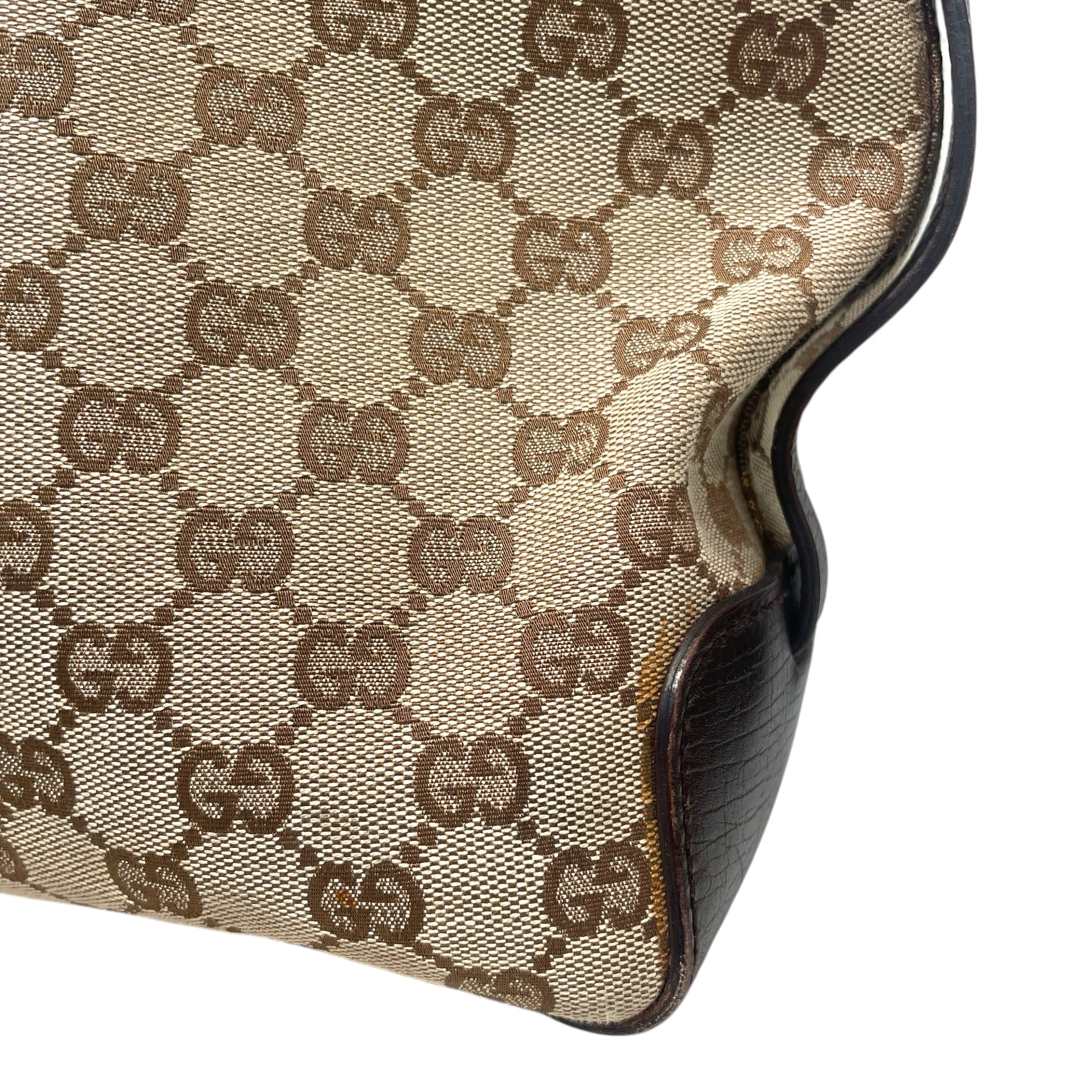 GUCCI/Tote Bag/Monogram/Cotton/BRW/GG Canvas Belted Buckle Tote view 4