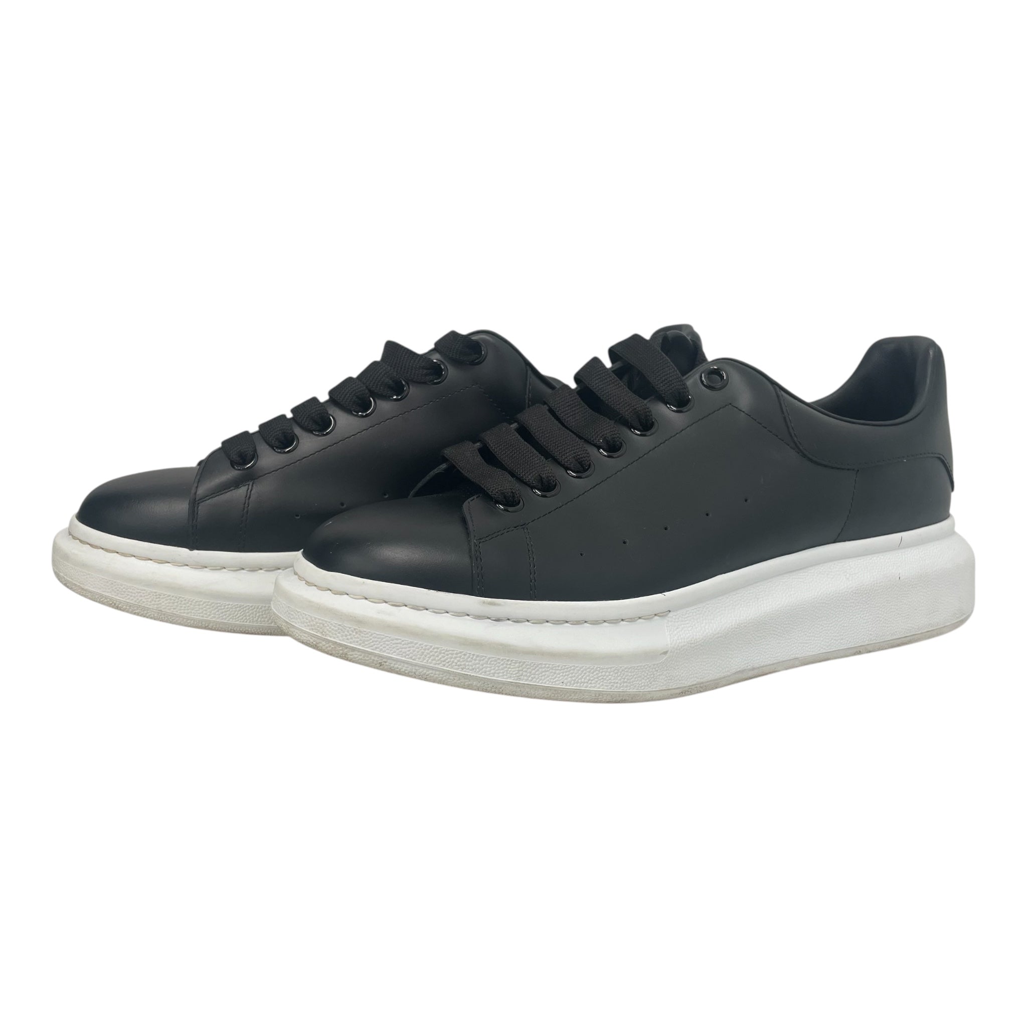 Alexander McQueen/Low-Sneakers/EU 44/Leather/BLK/BLACKSHOEGOLDLETTERING view 2