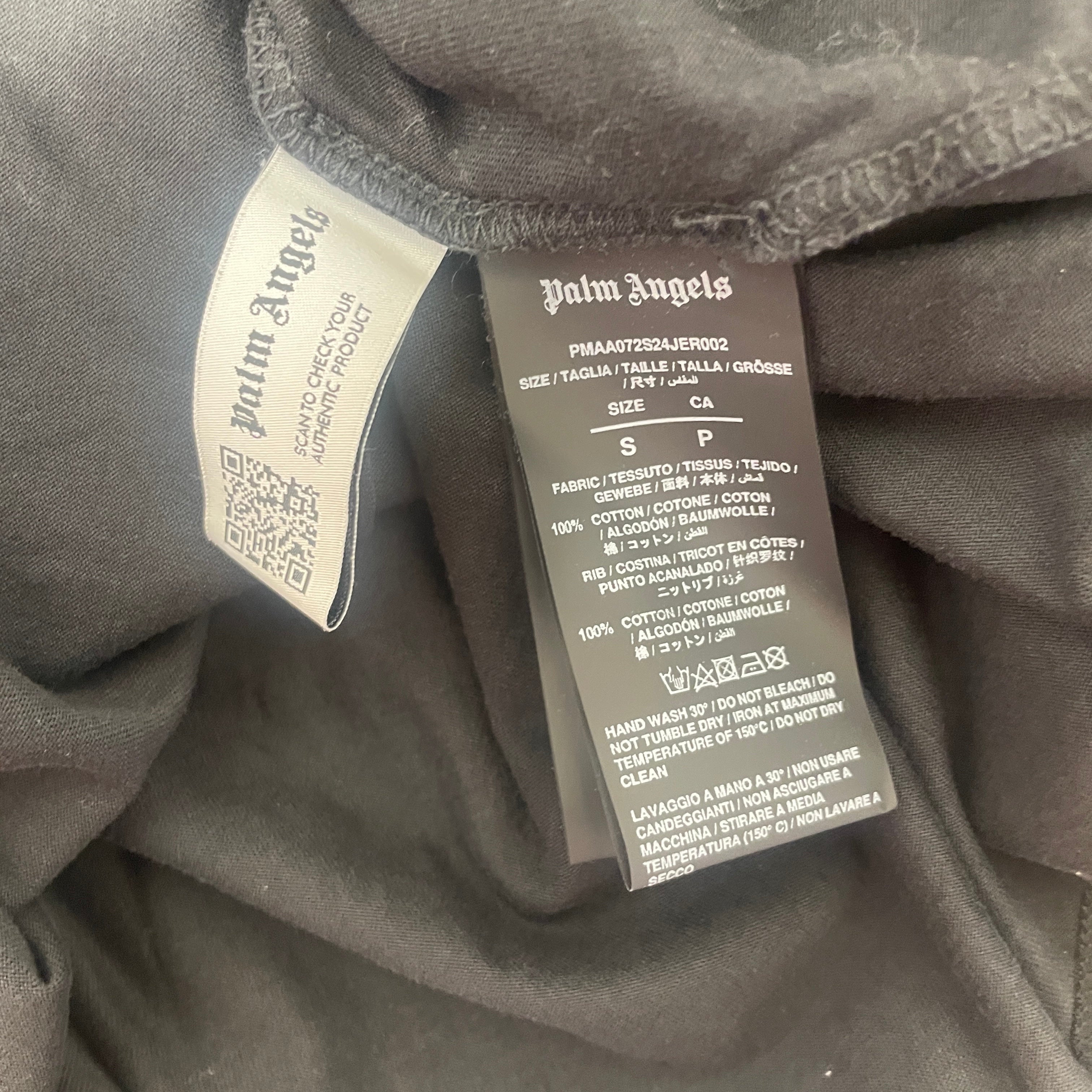 Palm Angels/T-Shirt/S/Cotton/BLK/Palm ASngels Seasonal Logo T view 4