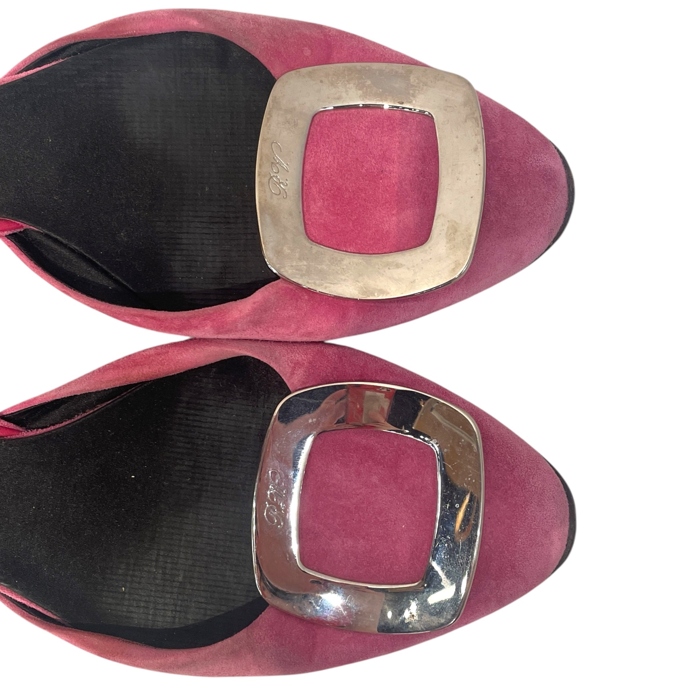 Roger Vivier/Flat Shoes/EU 38.5/Suede/PNK/good cond. view 4