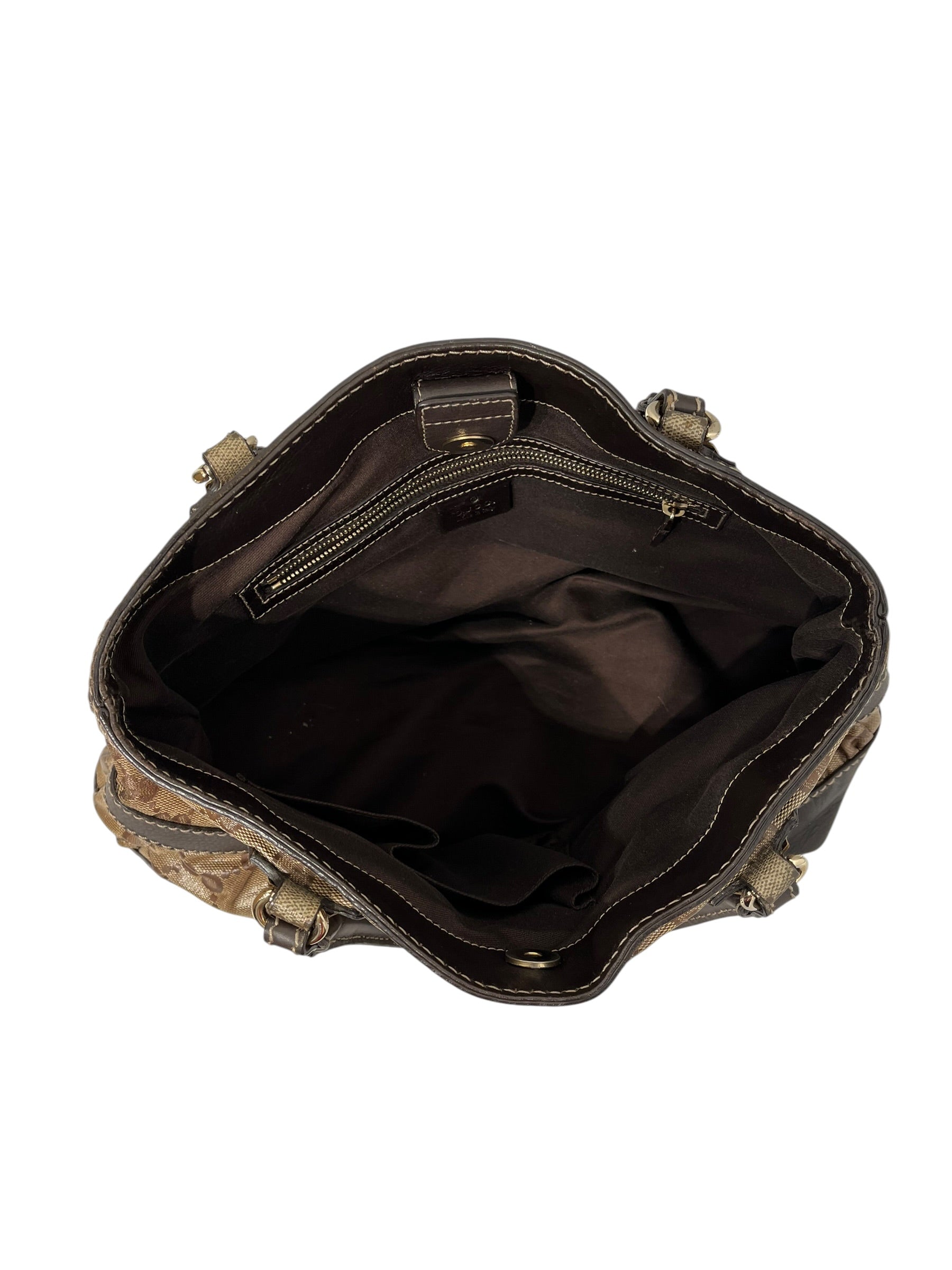 GUCCI/Hand Bag/Monogram/Leather/BRW/GG CRYSTAL TOP HANDLE view 4