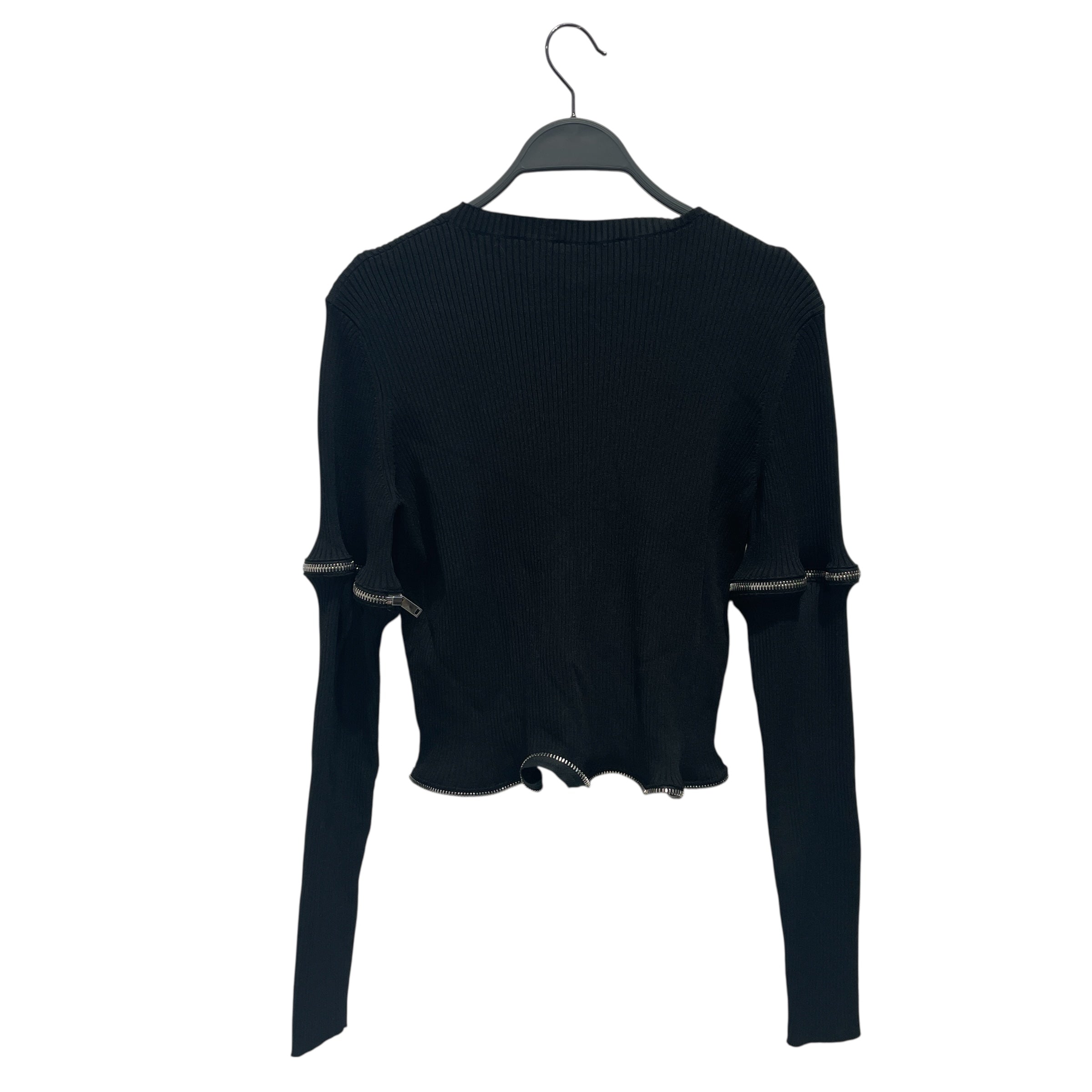 Palm Angels/Sweater/BLK/ZIPPER SWEATER view 2