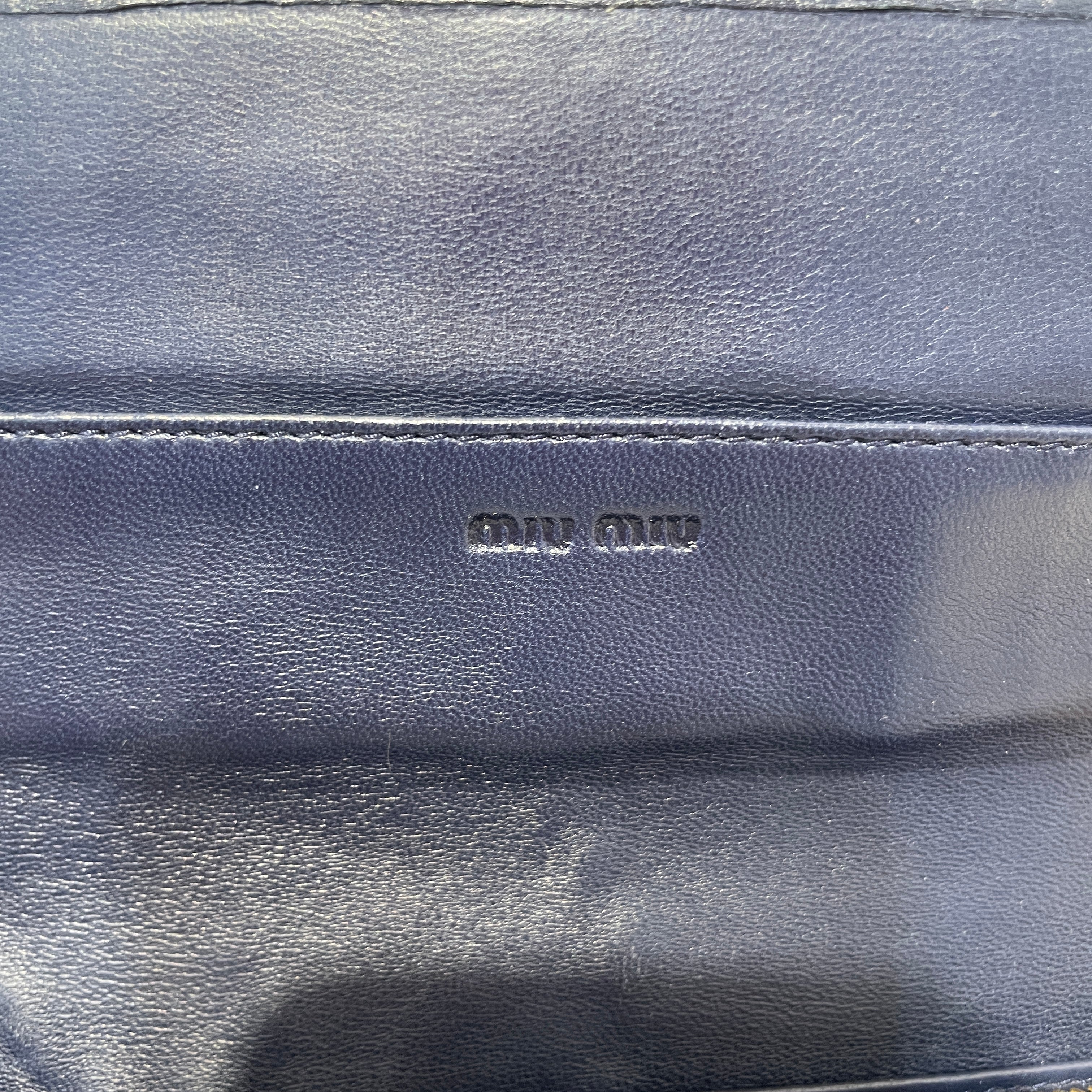 MIU MIU/Long Wallet/Leather/NVY/L's/ view 5