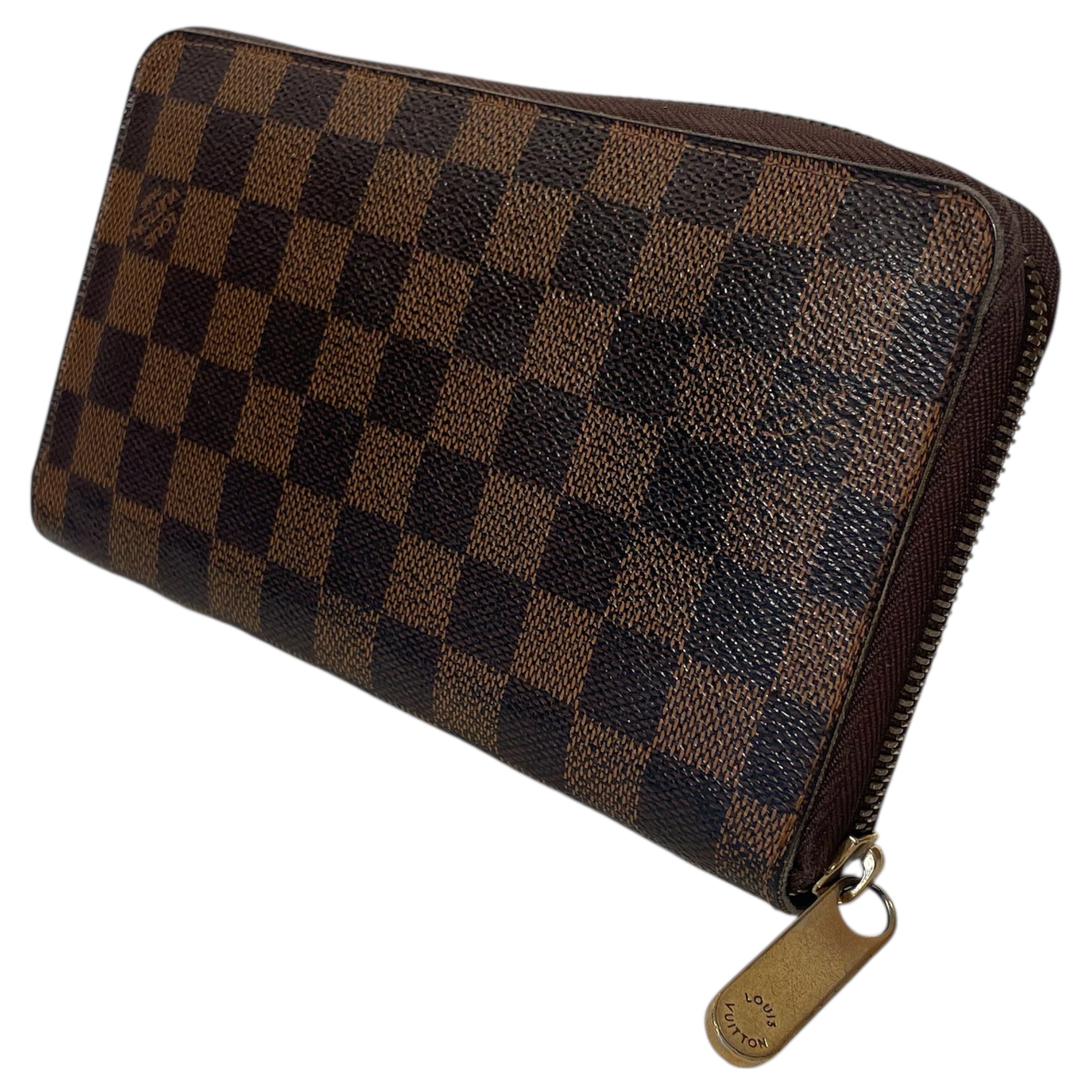 LOUIS VUITTON/Long Wallet/Plaid/BRW/DAMIER ZIP WALLET NEW view 1