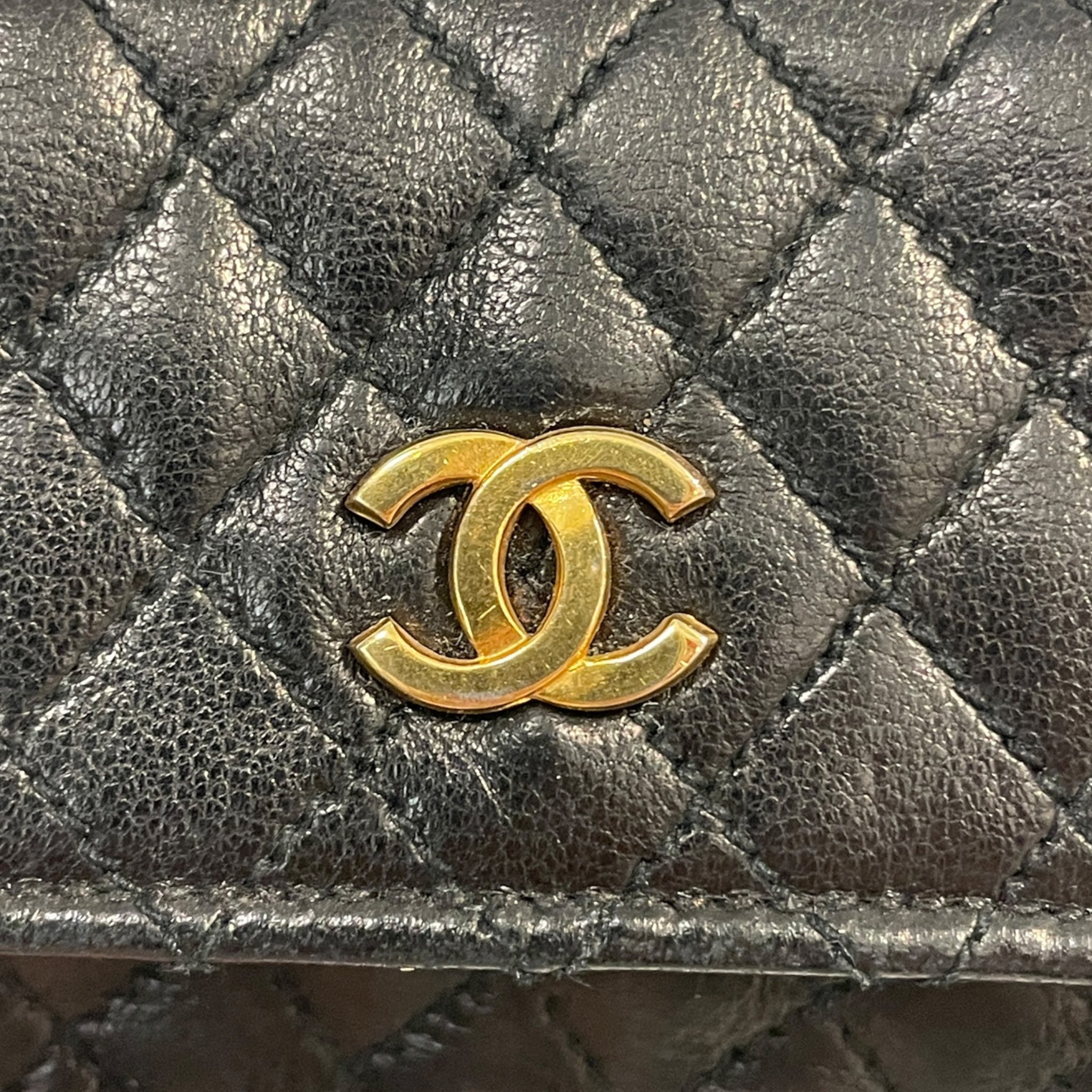 CHANEL/Bag/Leather/BLK/VTG 90S MICRO FLAP BAG view 7