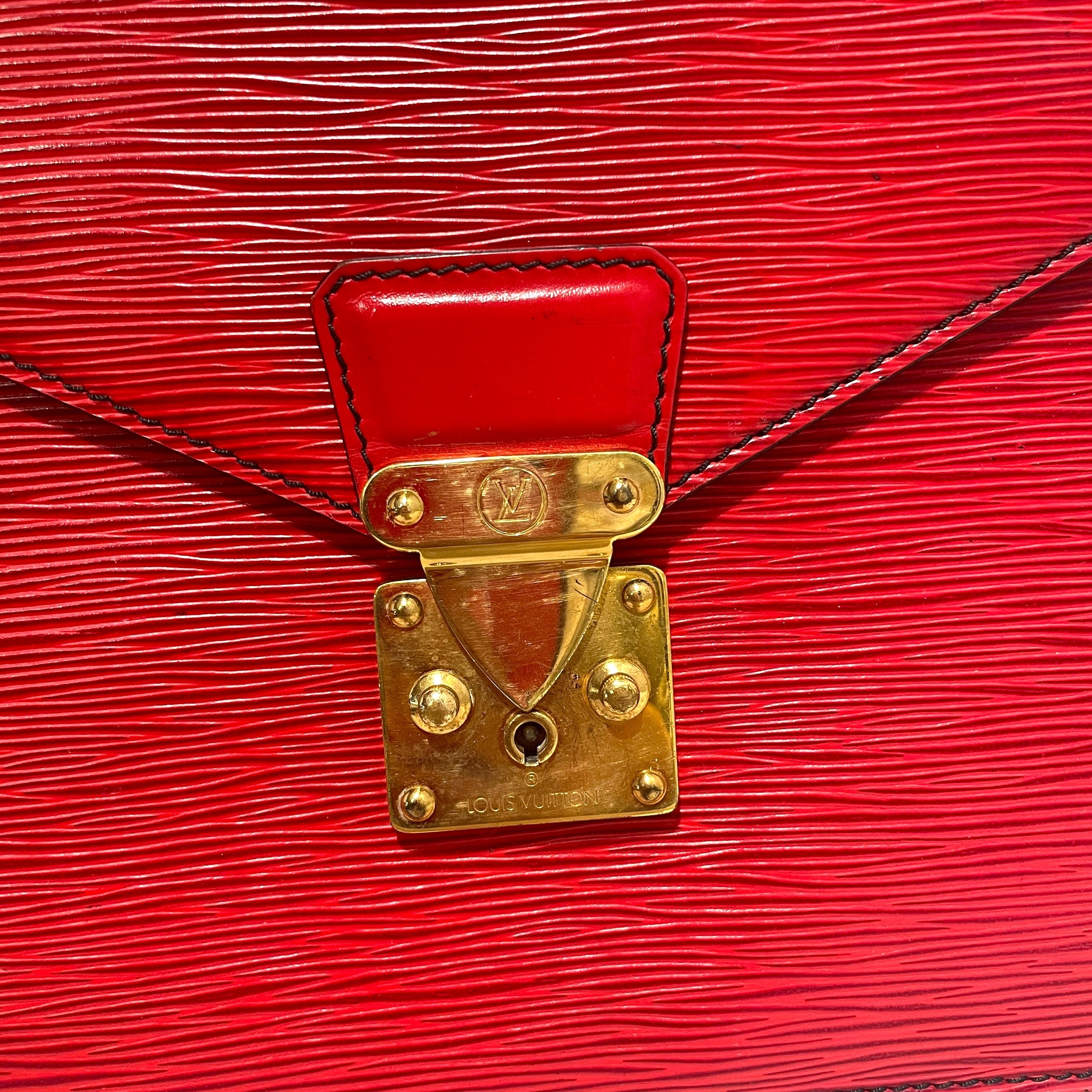 LOUIS VUITTON/Briefcase/Leather/RED/Serviette Conseiller view 10