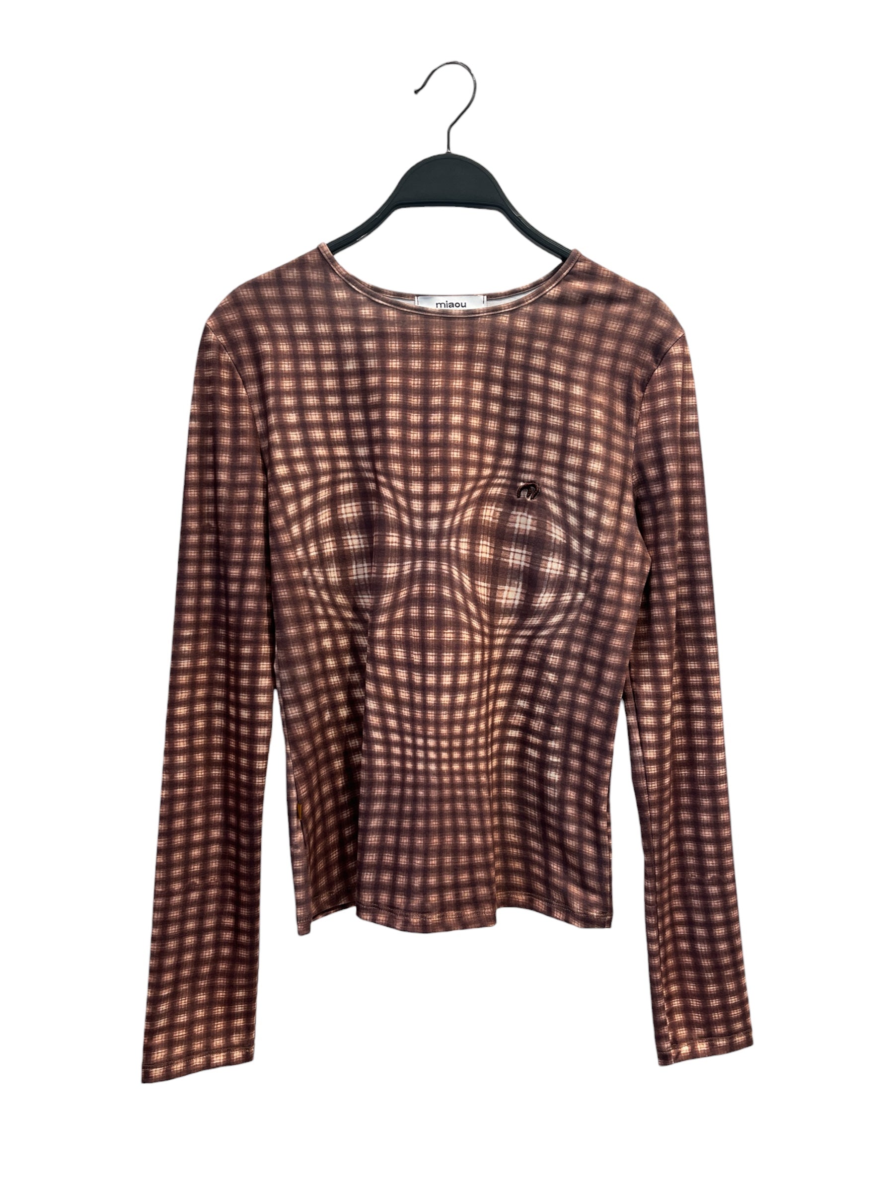 miaou/LS T-Shirt/L/All Over Print/Polyester/BRW/TIGHTMORPHPLAID view 1