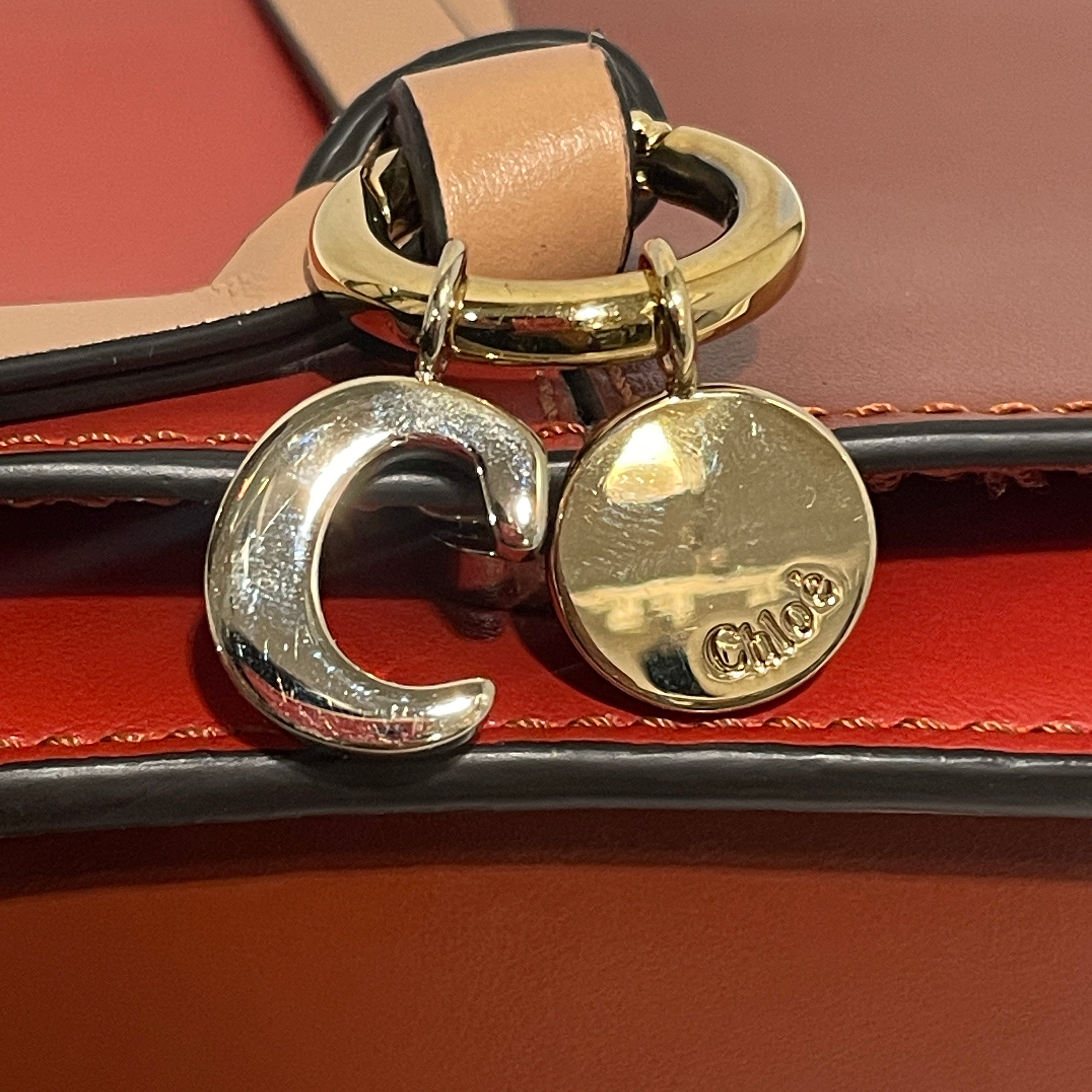 Chloe/Cross Body Bag/Leather/BRD/Alphabet Mini Saddle Bag view 5