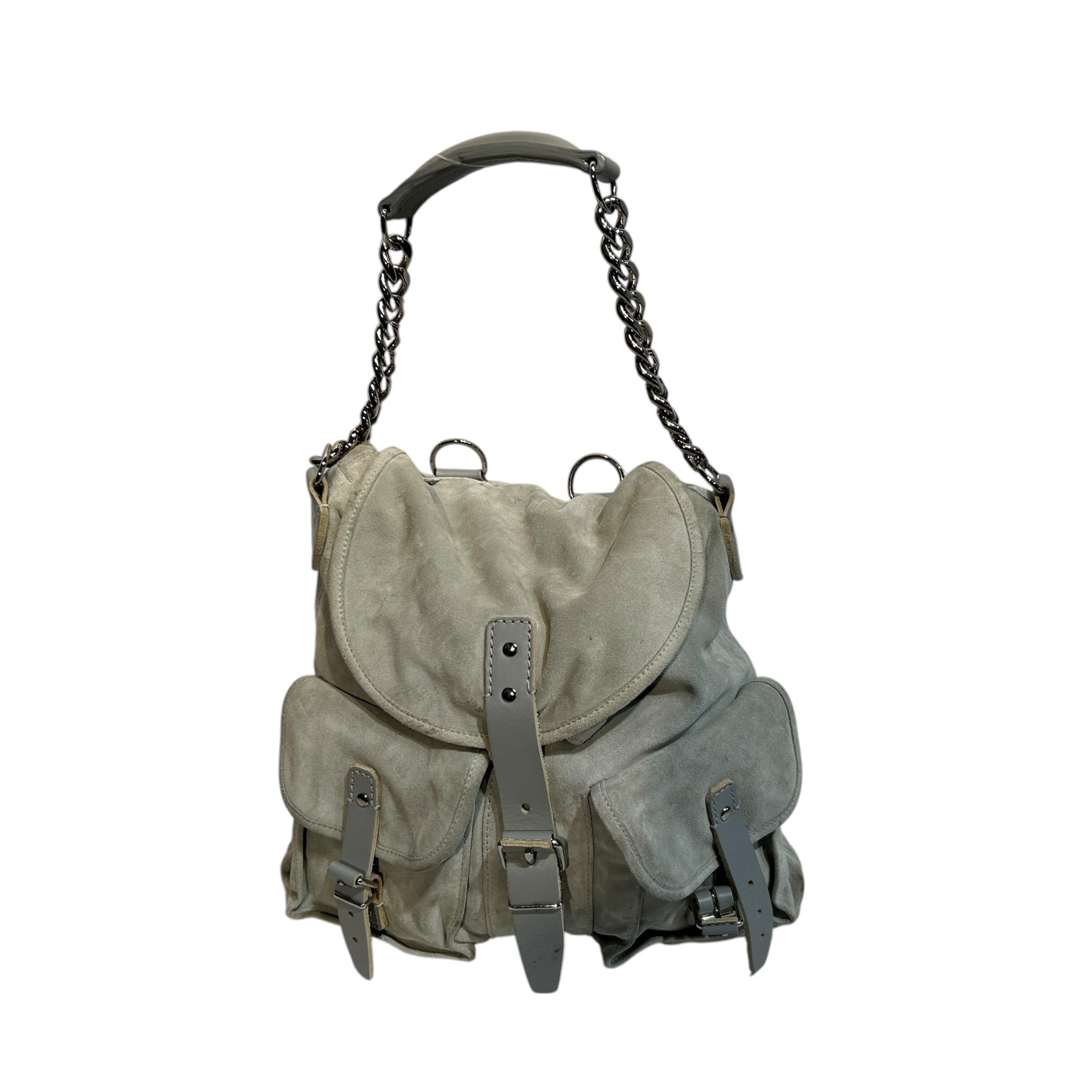 BALENCIAGA/Bag/Suede/GRY/Cargo Pockets view 1