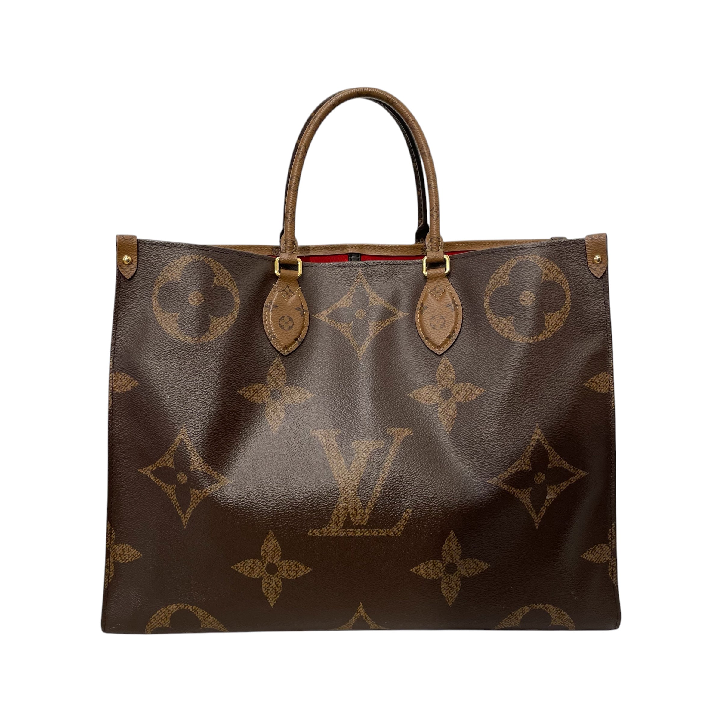 LOUIS VUITTON/Tote Bag/Monogram/Leather/BRW/on the go mm view 1