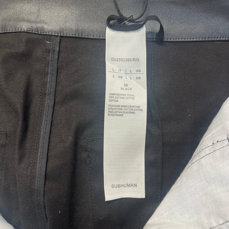 Rick Owens/Skirt/L/Cotton/BLK/WAX SKIRT