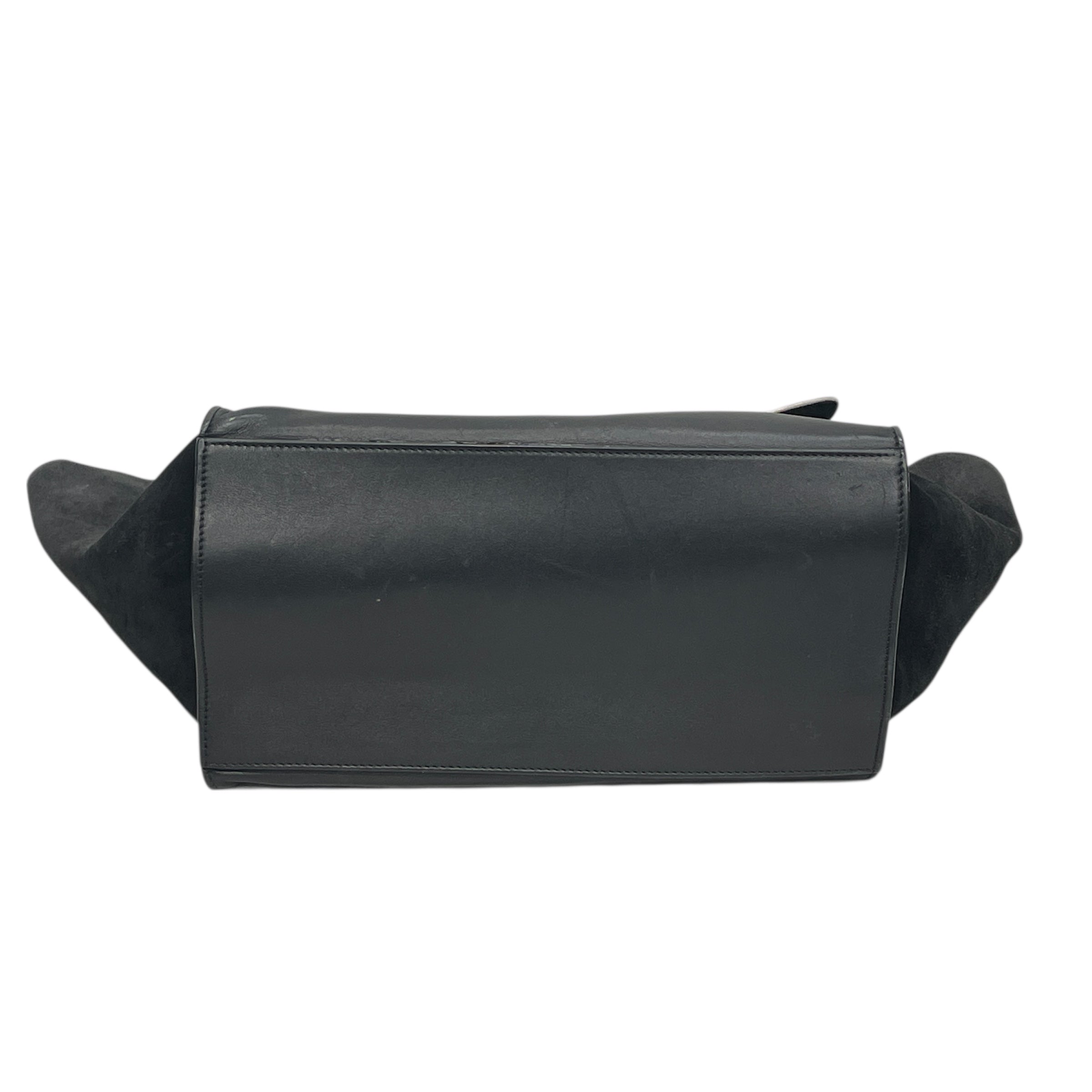 CELINE/Hand Bag/Leather/BLK/SUEDE/LEATHER TRAPEZE BAG view 3