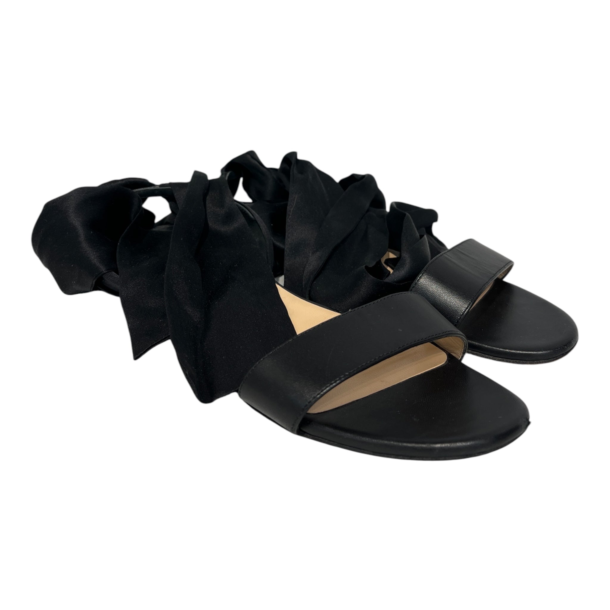 Christian Louboutin/Flat Shoes/EU 39.5/Leather/BLK/Sandale Du Desert view 1
