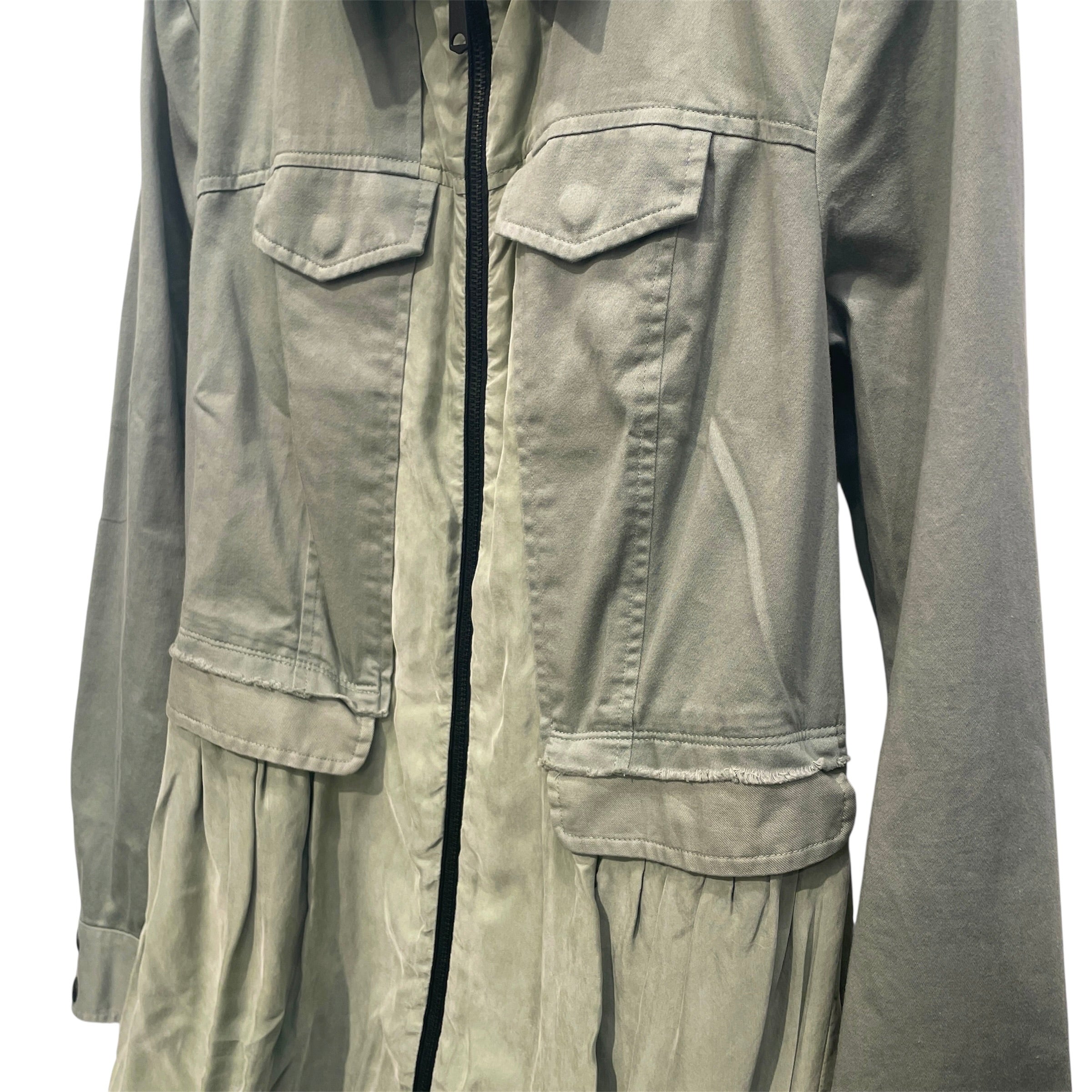 DIESEL/Shirt Dress/L/GRN/PANELED ZIP DRESS view 3