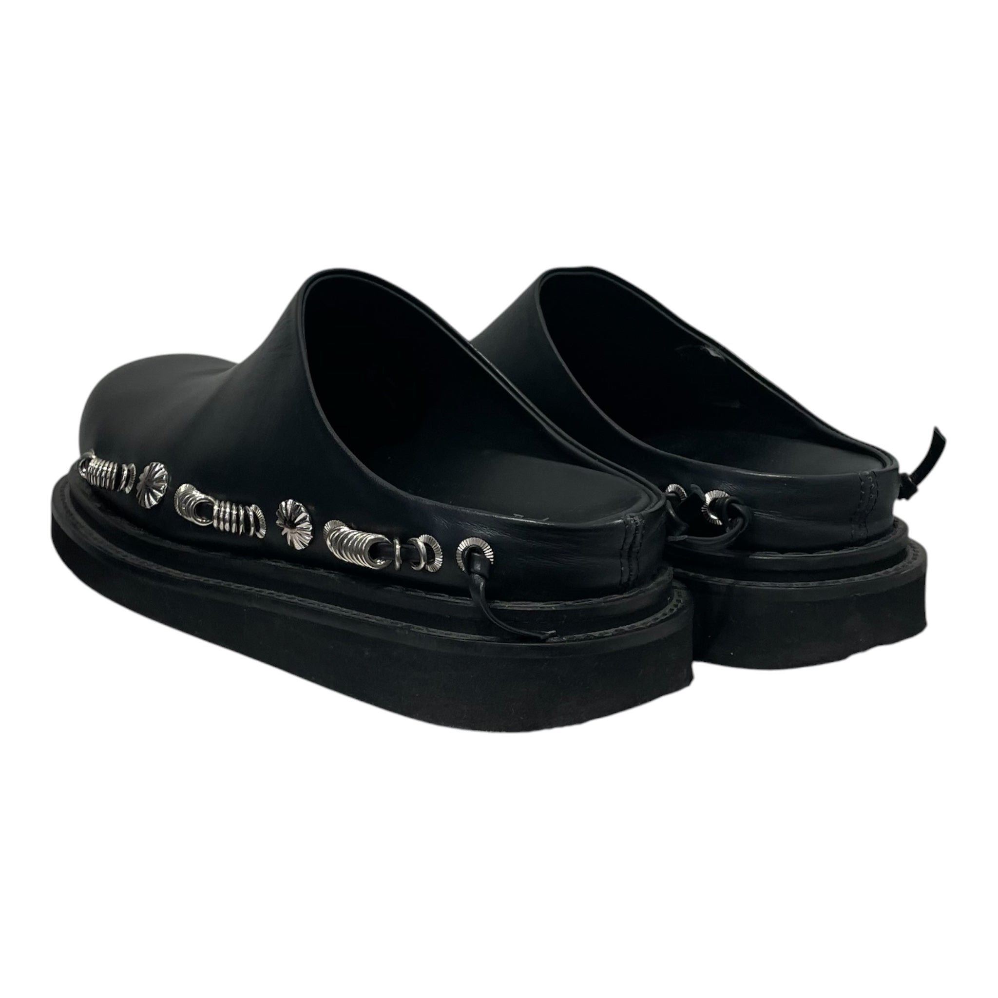 TOGA PULLA/Loafers/US 10/Leather/BLK/U-Tip/SILVER DETAILING view 2