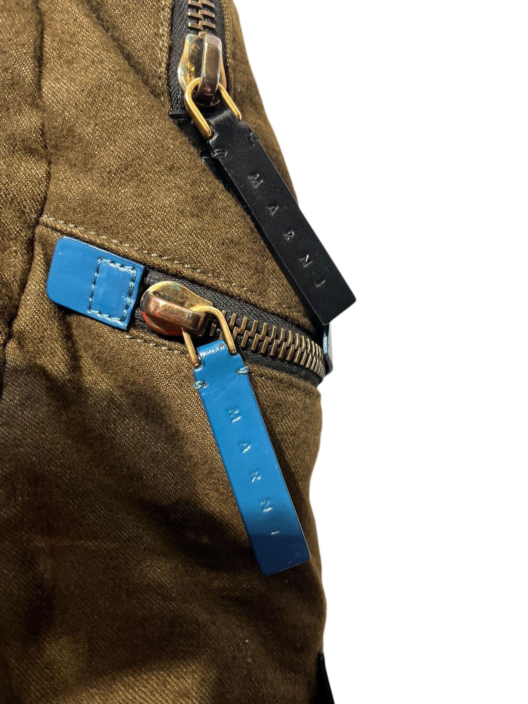 MARNI/Backpack/Cotton/GRN/BLU/BLK/GRN/ ZIPPER BAG view 3