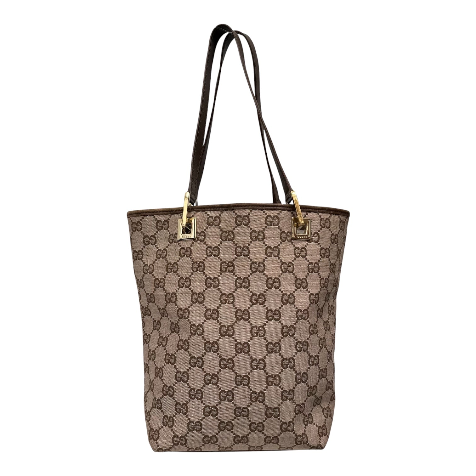 GUCCI/Bag/Monogram/Cotton/PNK/Pink and Brown Bucket Bag view 3