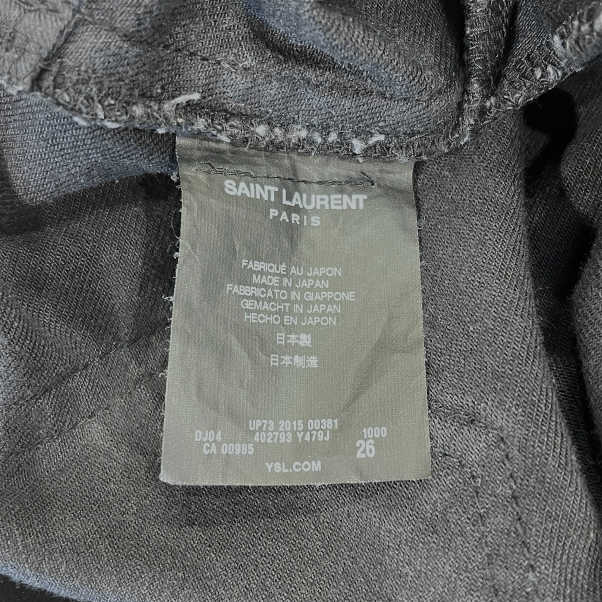 SAINT LAURENT/Skinny Pants/26/Graphic/Denim/BLK/High-waisted/2015 STAR PANTS view 4