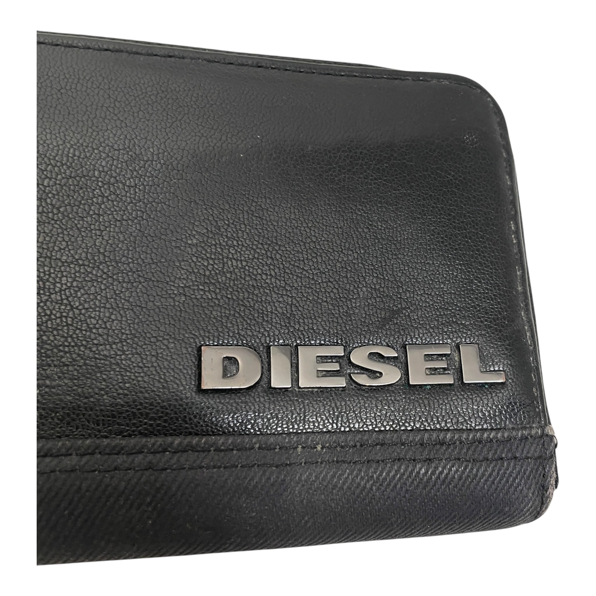 DIESEL/Long Wallet/Leather/BLK/ZIP WALLET view 4